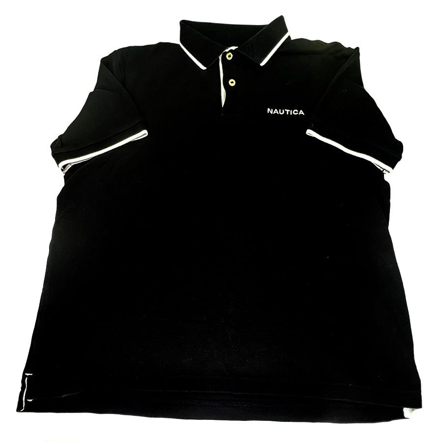 Nautica Nautica Solid Black Polo Size US M / EU 48-50 / 2 - 2 Thumbnail