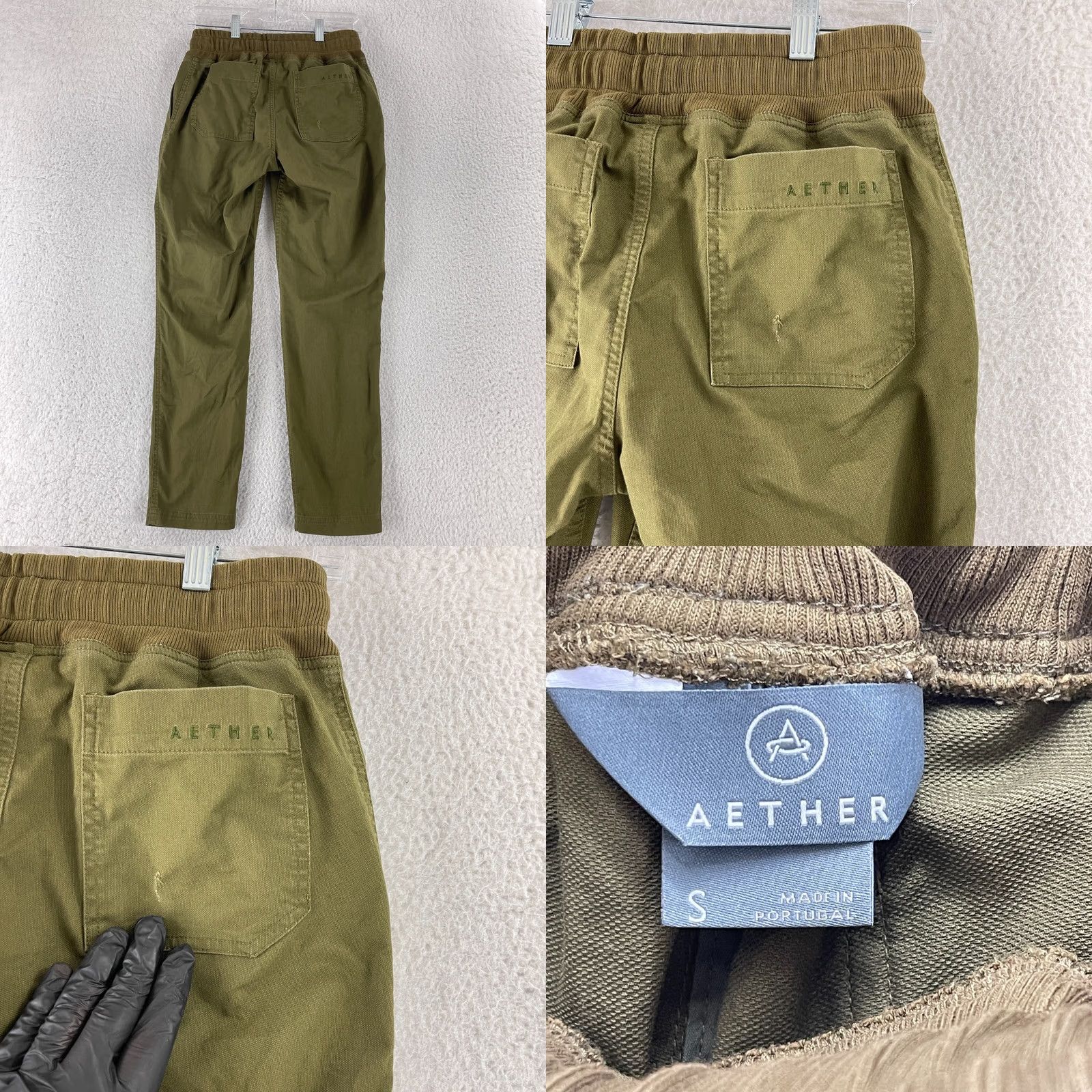 Vintage Aether Pants Mens Small Green Drawstring Straight Leg Casual Size US 29 - 9 Thumbnail