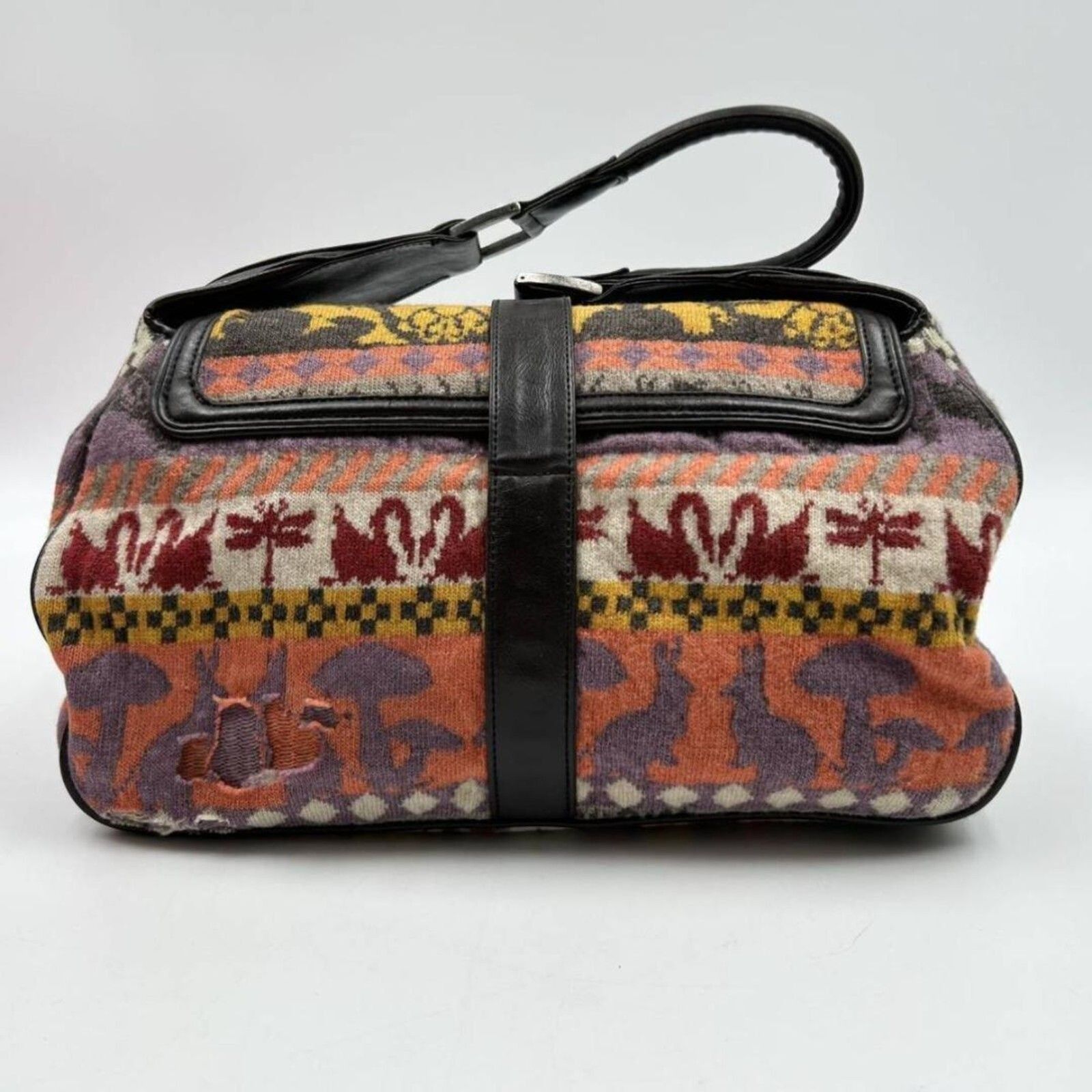 Stella McCartney Stella McCartney RARE Aztec Tweed & Vegan Leather Large Bag Size ONE SIZE - 2 Thumbnail