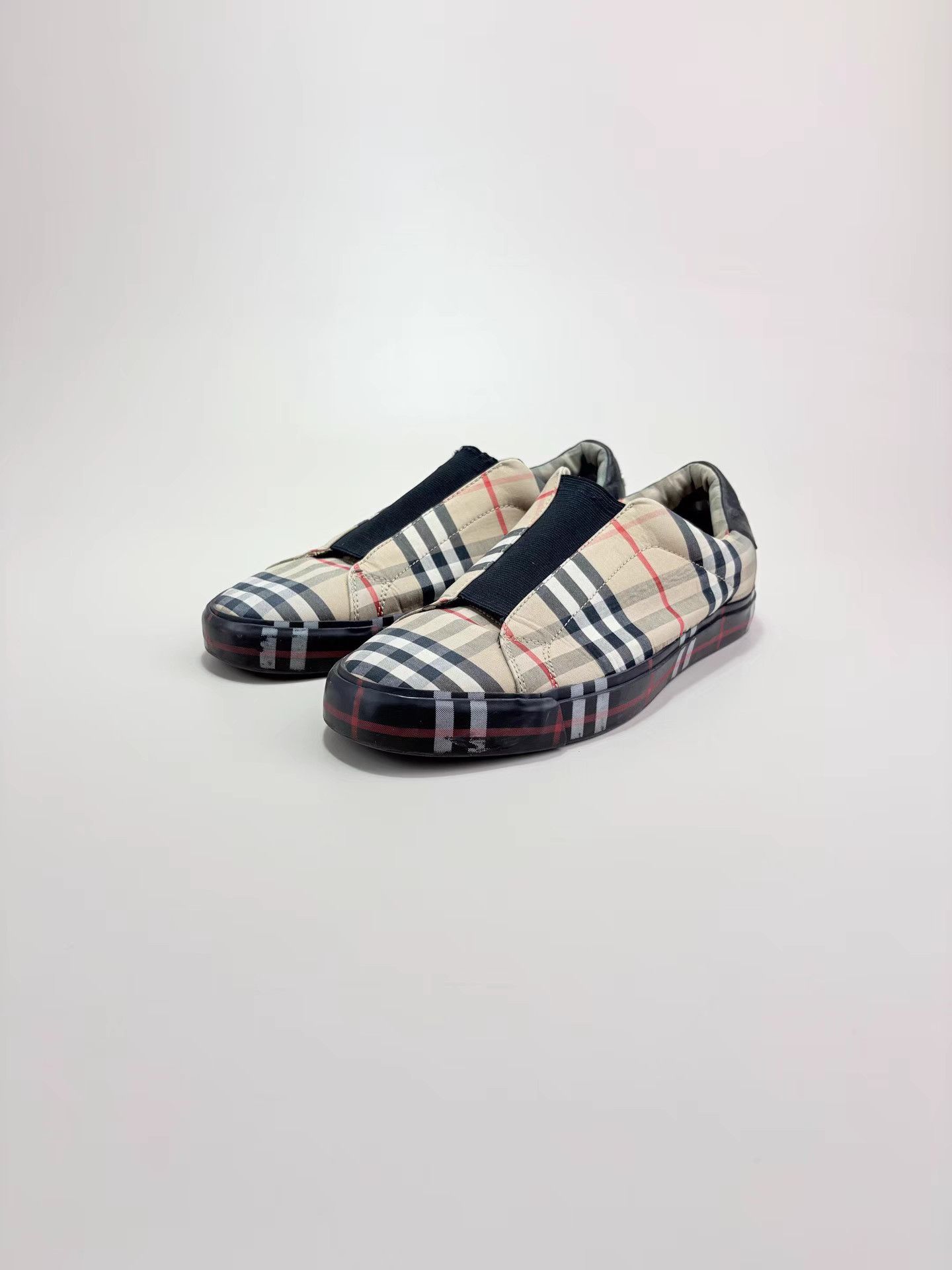 Burberry BURBERRY Check Low-Top Sneakers Size US 7.5 / EU 40-41 - 1 Thumbnail