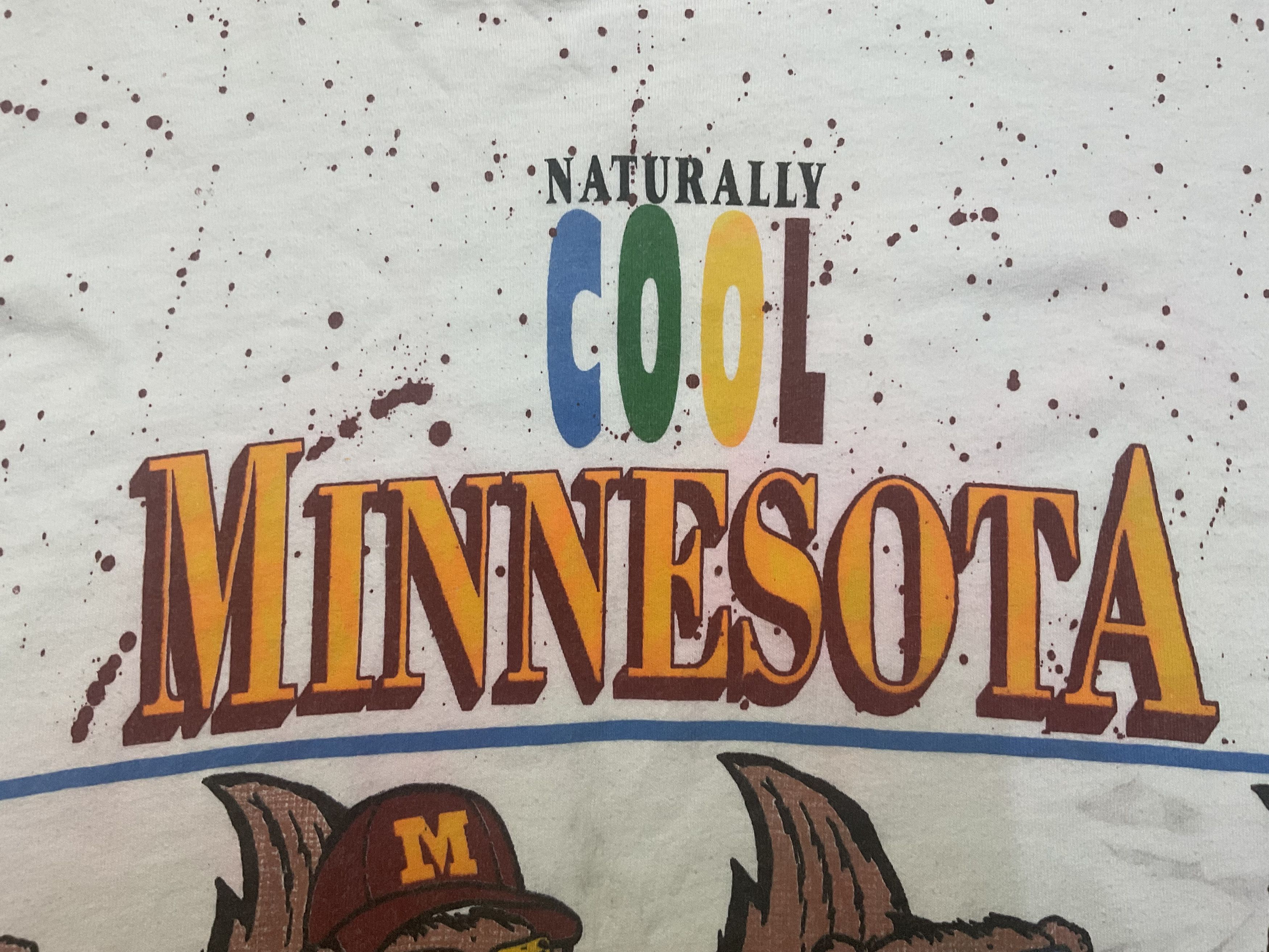 NCAA Vintage 1992 Minnesota Golden Gophers All Over Print T-Shirt Size US XL / EU 56 / 4 - 2 Thumbnail