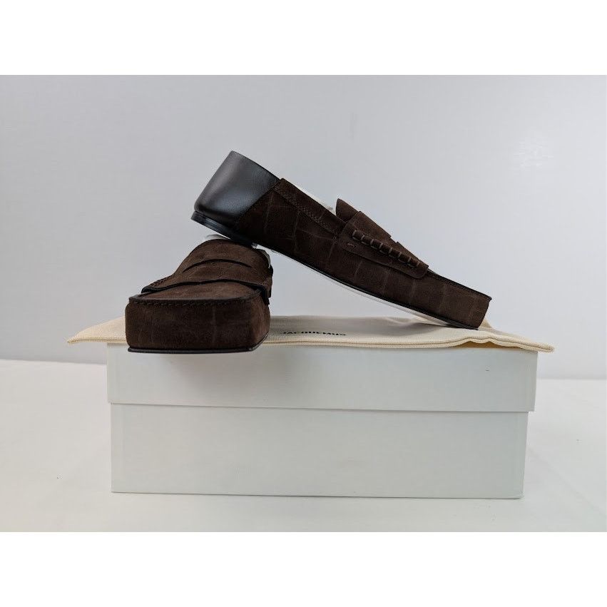Jacquemus o1rshd1 Les Mocassins Carre Loafer Boots in Dark Brown Size US 12 / EU 45 - 19 Thumbnail