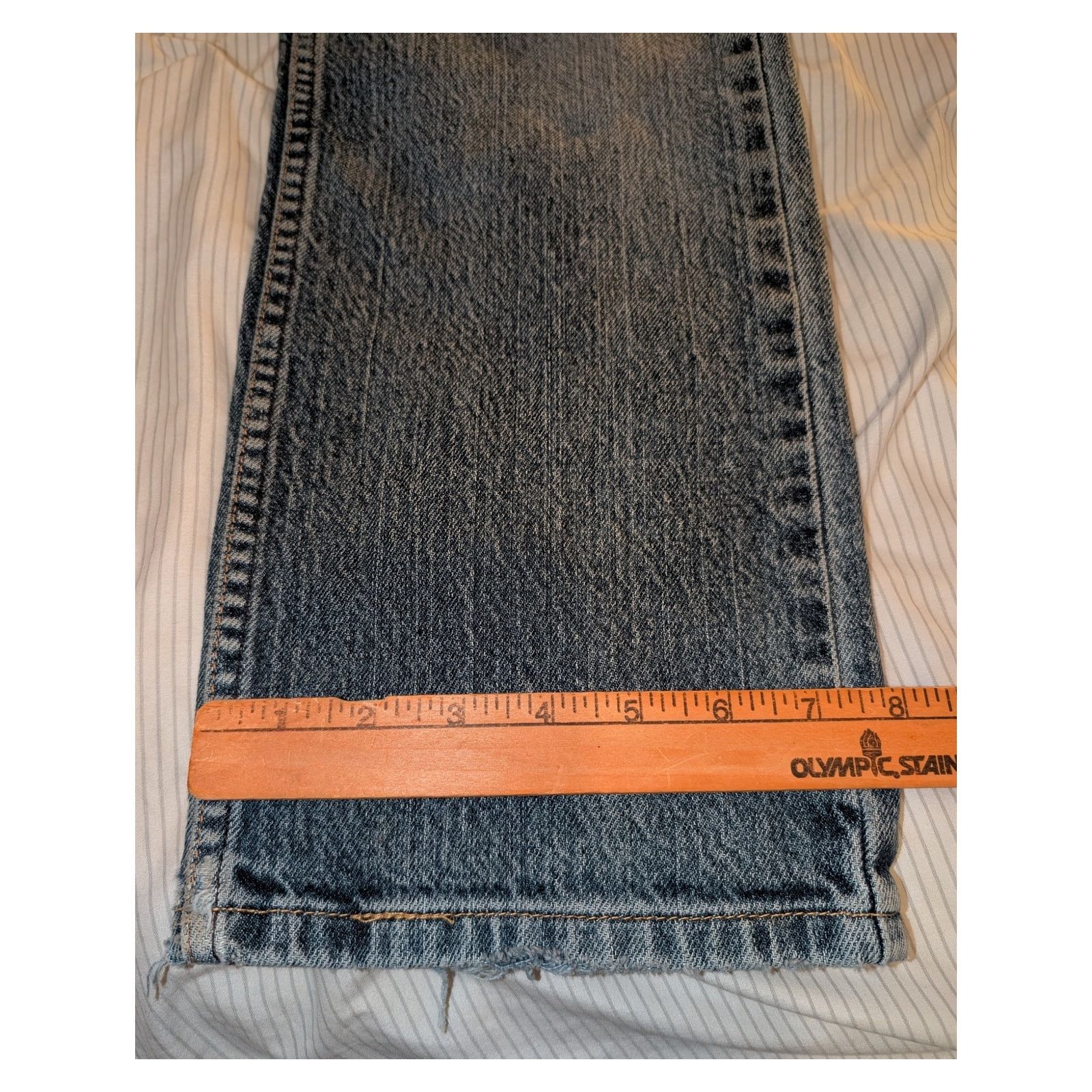 Levi's Levi's 514 Slim Straight 31-32 patched repaired Jeans Size US 31 - 6 Thumbnail