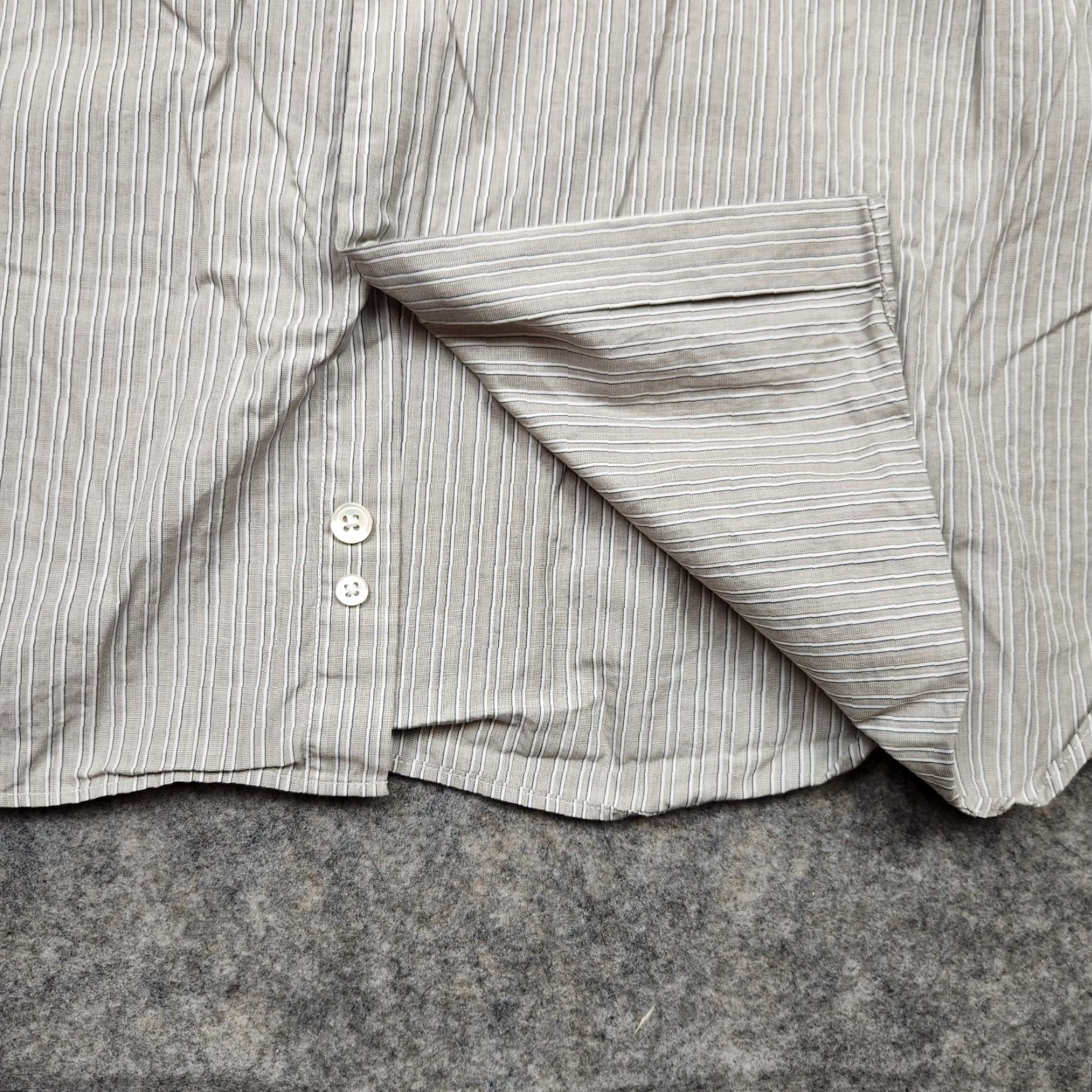 John Varvatos John Varvatos Shirt Mens Medium Gray Striped Long Sleeve Button Up Casual Dress Shirt Size US M / EU 48-50 / 2 - 6 Thumbnail
