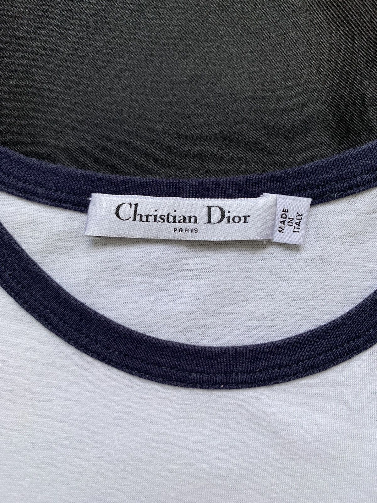 Dior 2022 Christian Dior "Lucky Dior" Ringer White Shirt Size L / US 10 / IT 46 - 4 Thumbnail