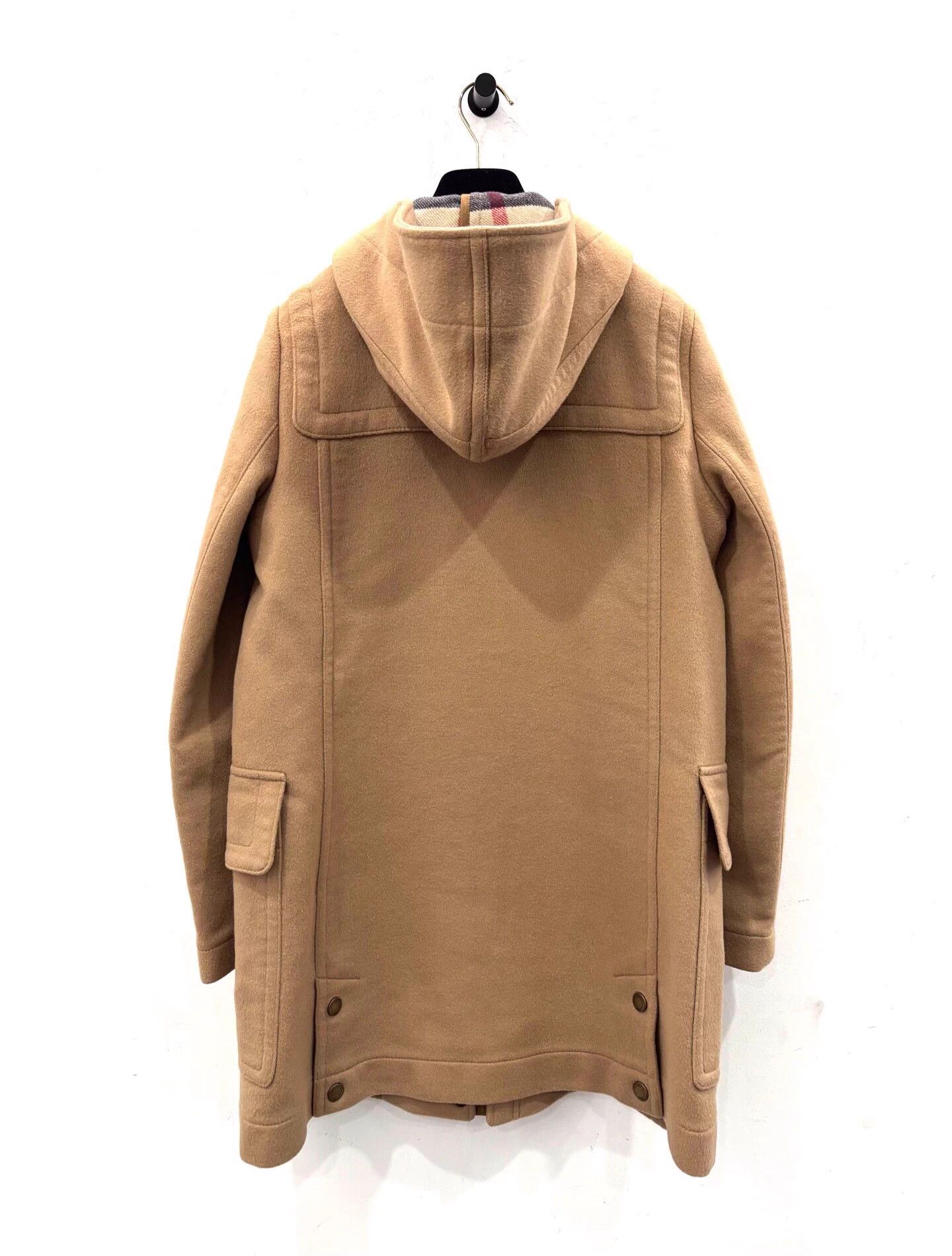 Burberry Burberry Brit Camel Wool Pinstriped Coat UK8 Size S / US 4 / IT 40 - 3 Thumbnail