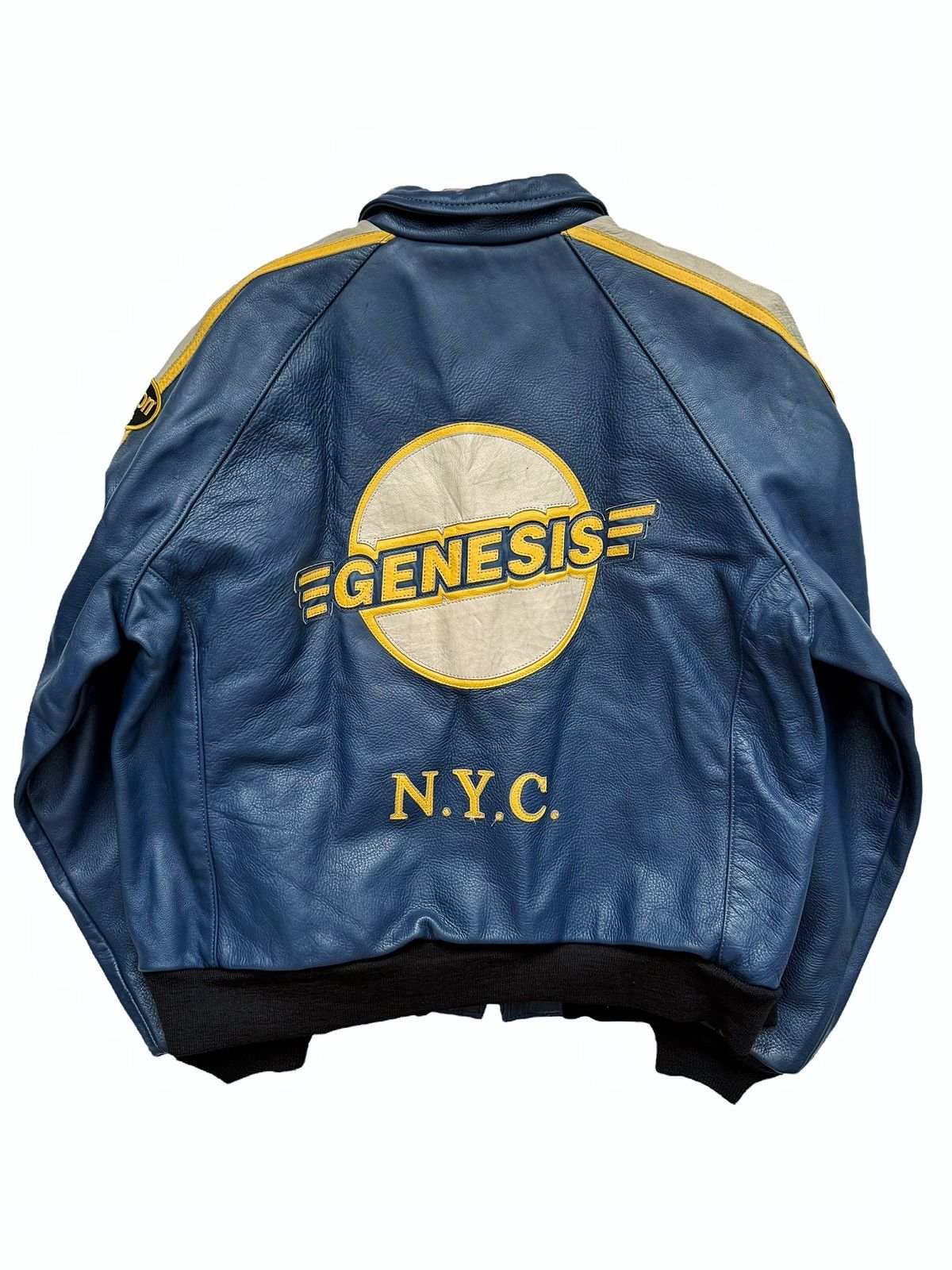 Vanson Leathers Genesis NYC Blue Zip Leather Jacket Size US L / EU 52-54 / 3 - 1 Thumbnail