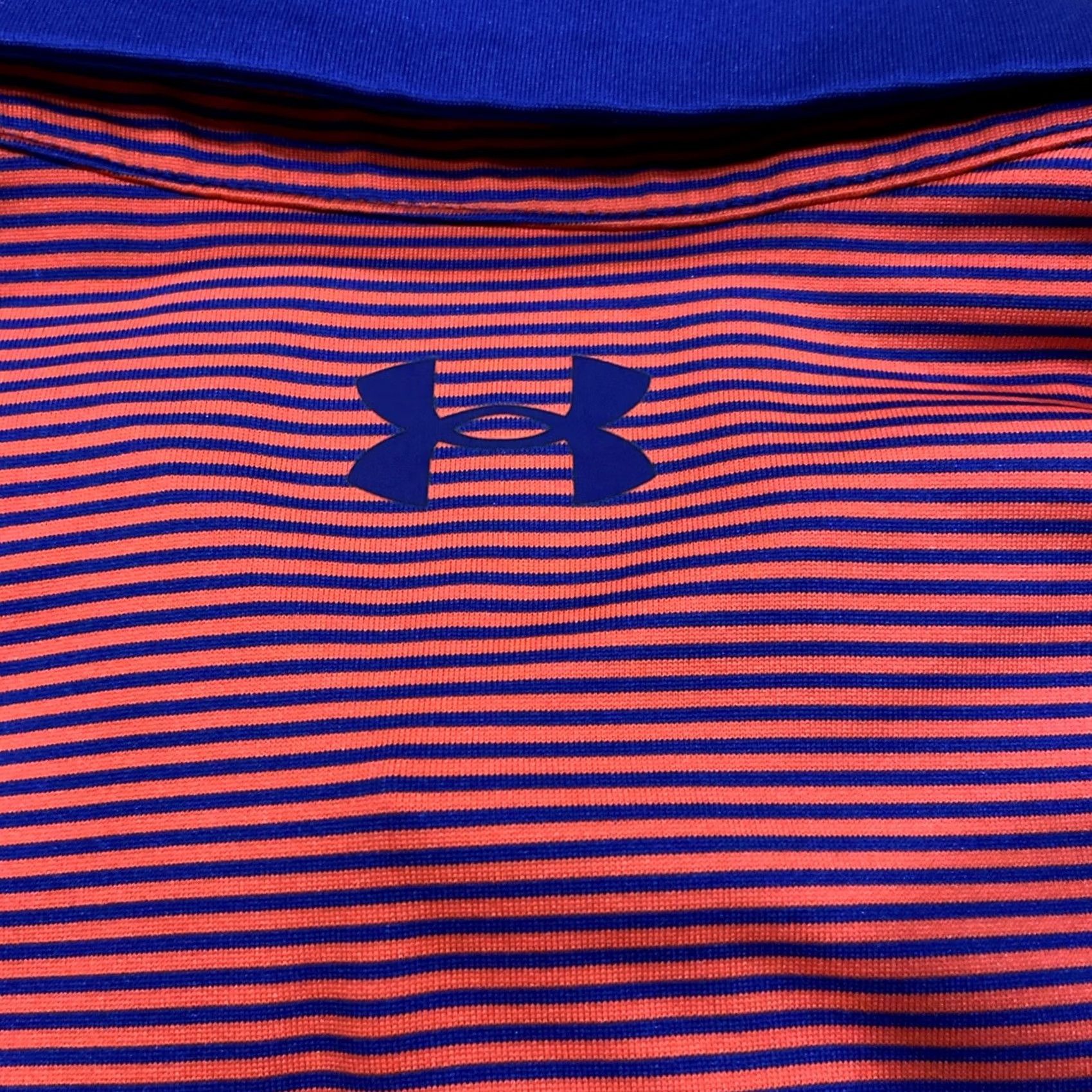 Under Armour Under Armour Polo Shirt Mens XL The Playoff Striped Red Blue Golf Shirt Casual Activewear Size US XL / EU 56 / 4 - 7 Thumbnail