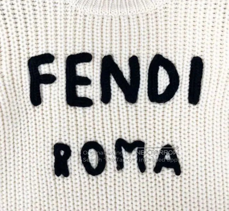 Fendi Fendi Roma Flocked Embroidery Letter Knit Sweater. Size US M / EU 48-50 / 2 - 4 Thumbnail