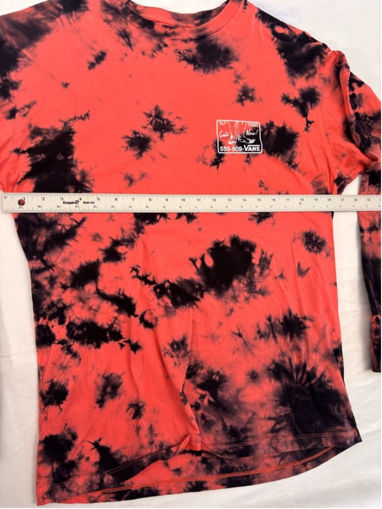 Vans Men's Vans Tie Dye Long Sleeve T-Shirt Size M Red Black Size US XL / EU 56 / 4 - 3 Thumbnail