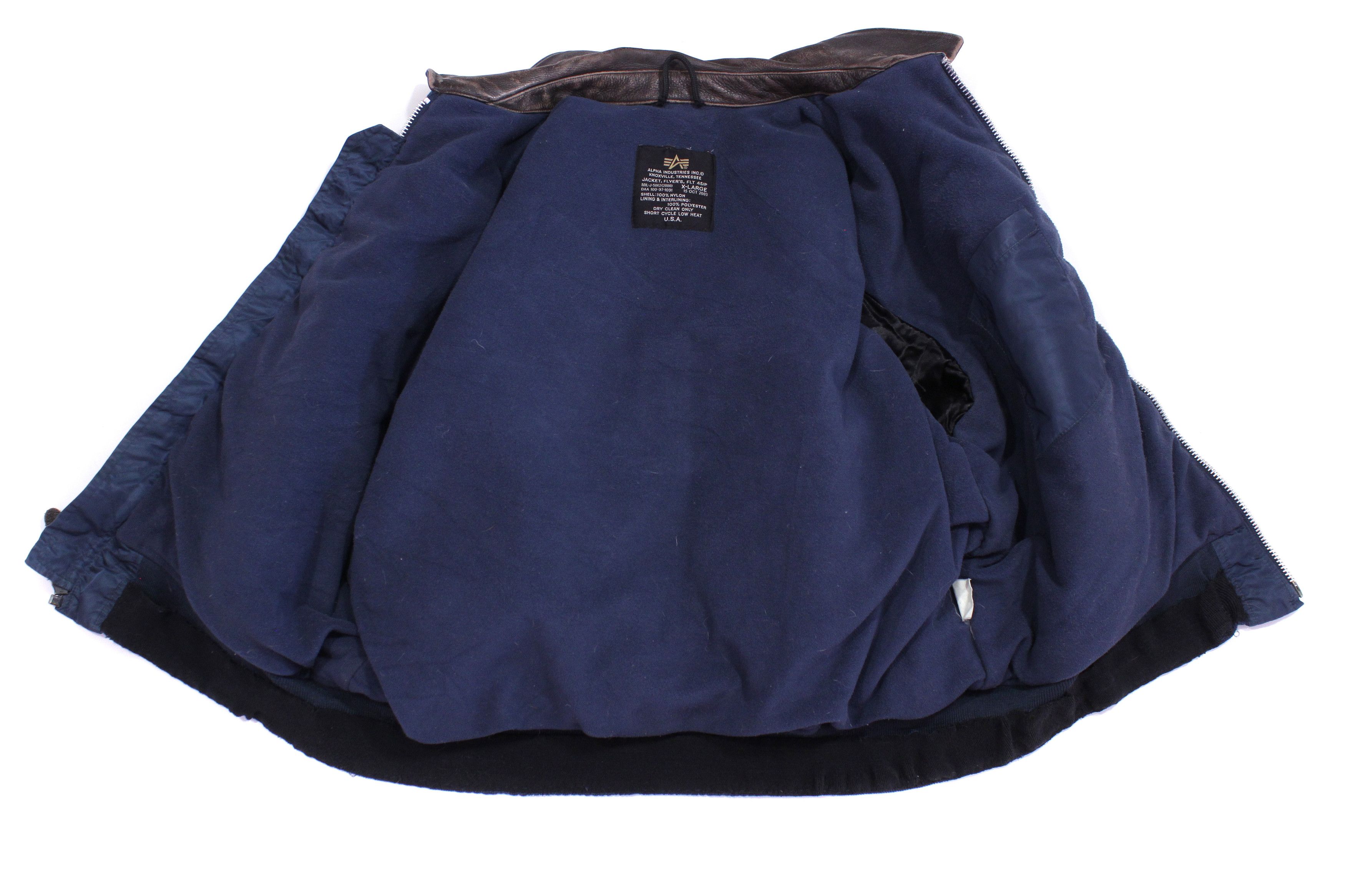 Alpha Industries 2003 Distressed Warm Nylon Aviation Bomber Vintage Size US XL / EU 56 / 4 - 2 Thumbnail