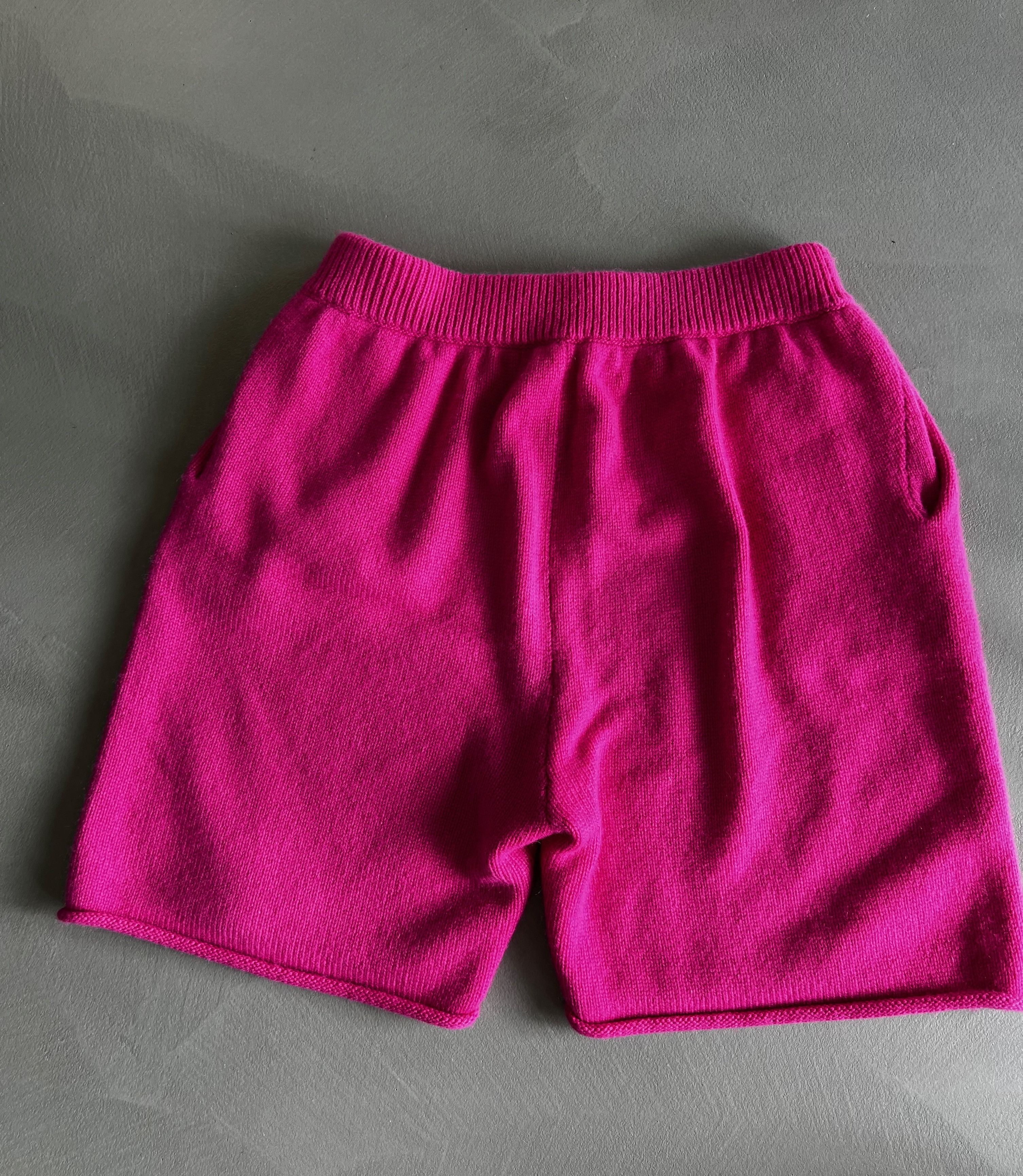 The Elder Statesman The Elder Statesman Pink Cashmere Drawstring Shorts, Size M Size US 32 / EU 48 - 2 Thumbnail