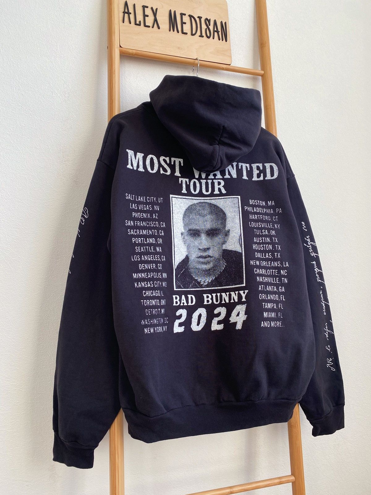 Band Tees Bad Bunny “Most Wanted Tour” 2024 Hoodie Size L Size US L / EU 52-54 / 3 - 12 Thumbnail