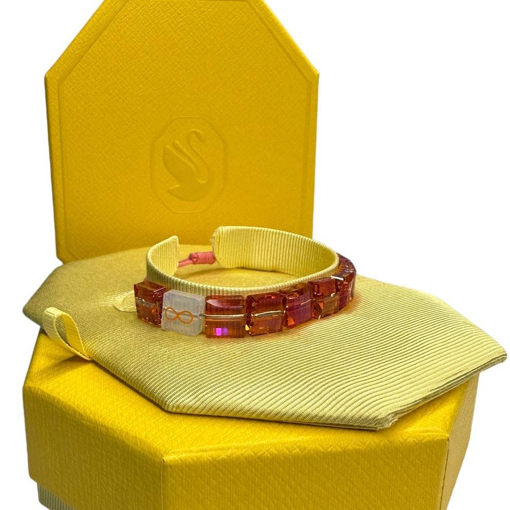 Swarovski Swarovski Letra Bracelet INFINITY Orange Rhodium Plated Size ONE SIZE - 1 Thumbnail