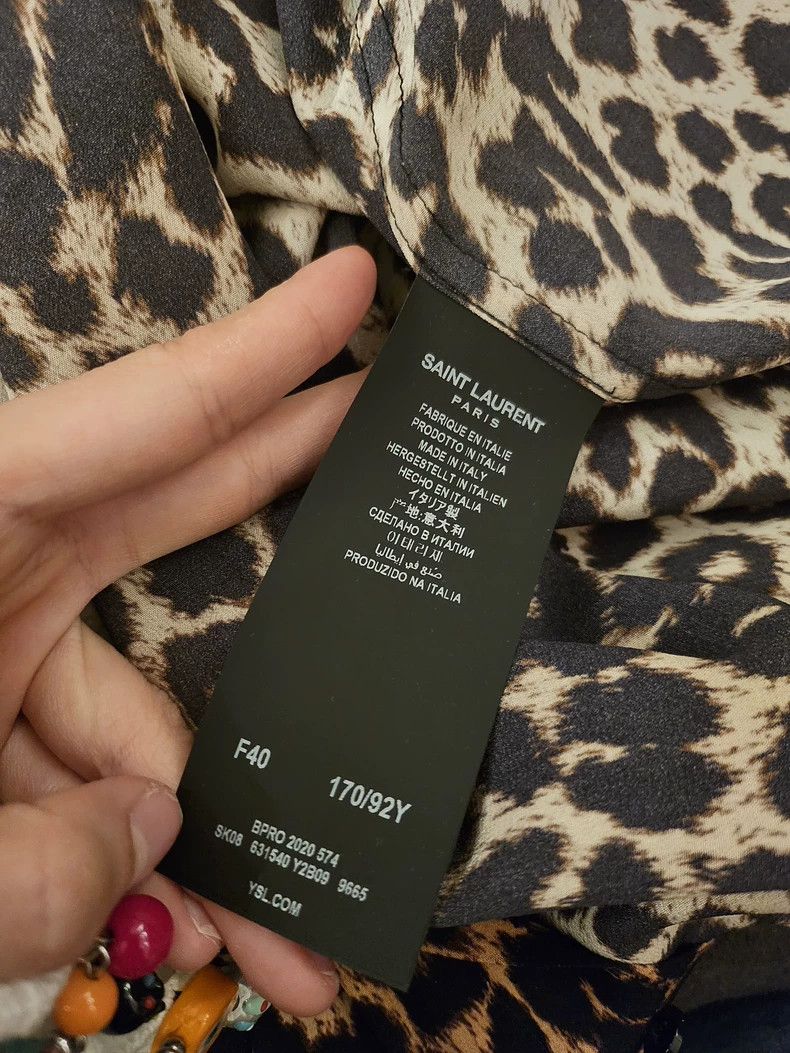 Saint Laurent Paris Saint Laurent Paris Leopard print shirt Size S / US 4 / IT 40 - 3 Thumbnail