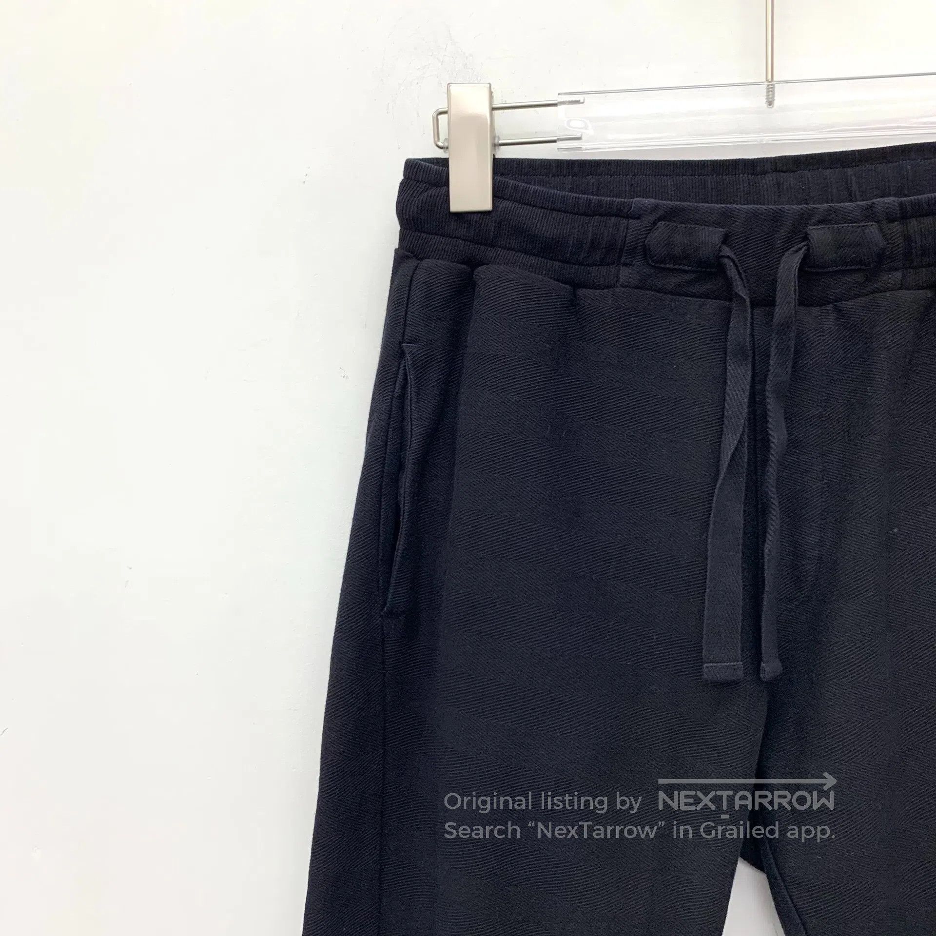 Burberry Burberry Black Cotton Drawstring Casual Trousers| Size US 27 - 3 Thumbnail