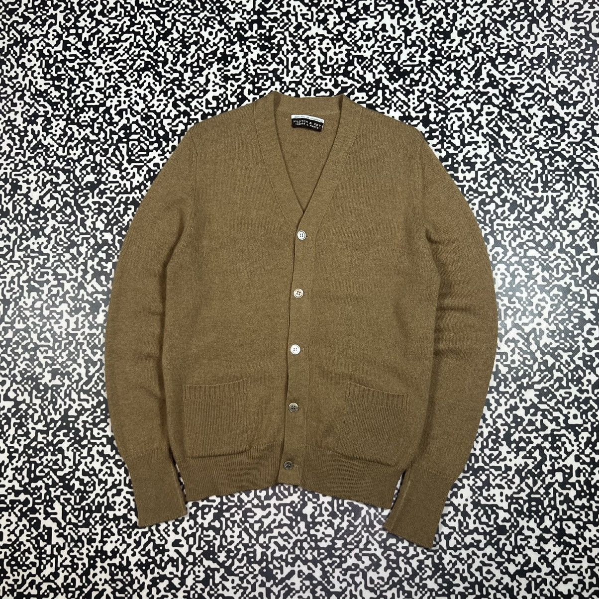 Hilditch & Key Vintage 90s Hilditch Key Camel Hair Retro Luxury Cardigan Size L / US 10 / IT 46 - 3 Thumbnail