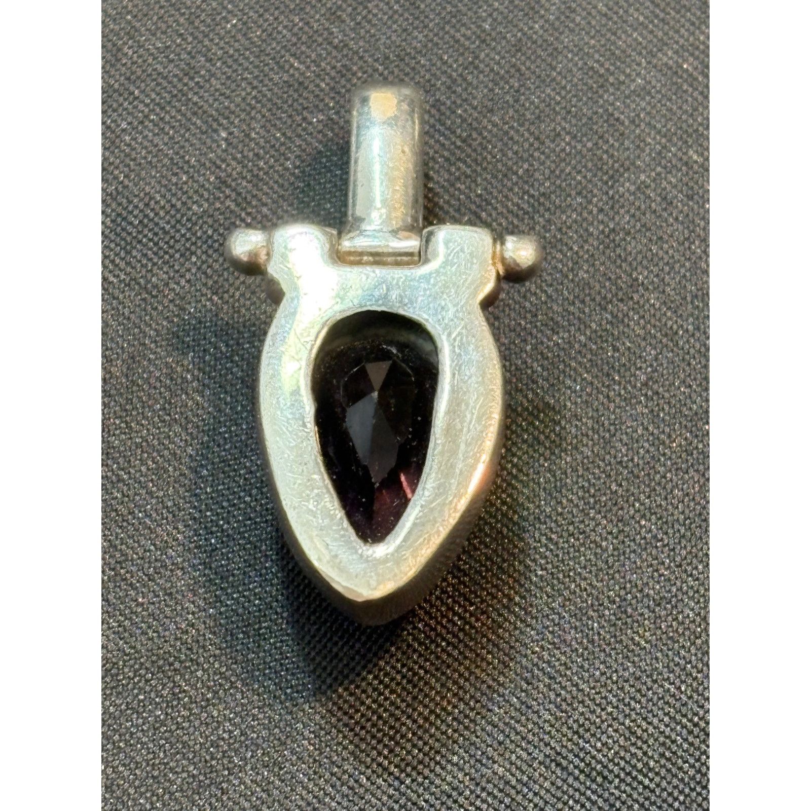 Other Sterling Silver Pear Cut Amethyst Quartz Pendant Teardrop Size ONE SIZE - 3 Thumbnail