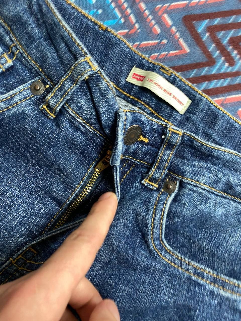 Levi's × Vintage Levi's 721 High Rise Skinny Cropped Denim Jeans Size 25" / US 0 / IT 36 - 2 Thumbnail