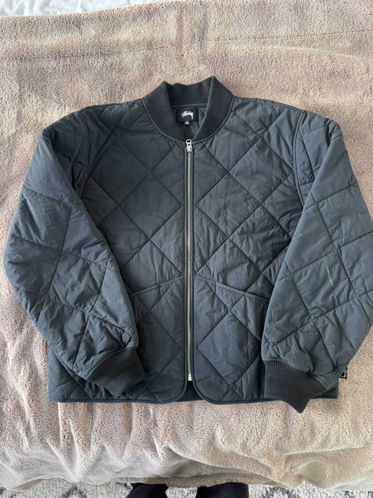 Stussy Stussy Quilted Black Bomber Jacket with Dice Design Size US M / EU 48-50 / 2 - 2 Thumbnail