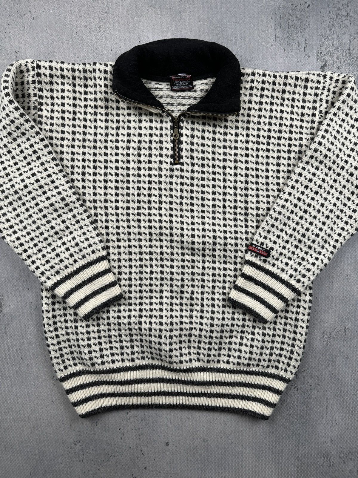 Dale Of Norway Norwool Norway Half Zip Wool Nordic Knitted Sweater Vintage Size US M / EU 48-50 / 2 - 7 Thumbnail