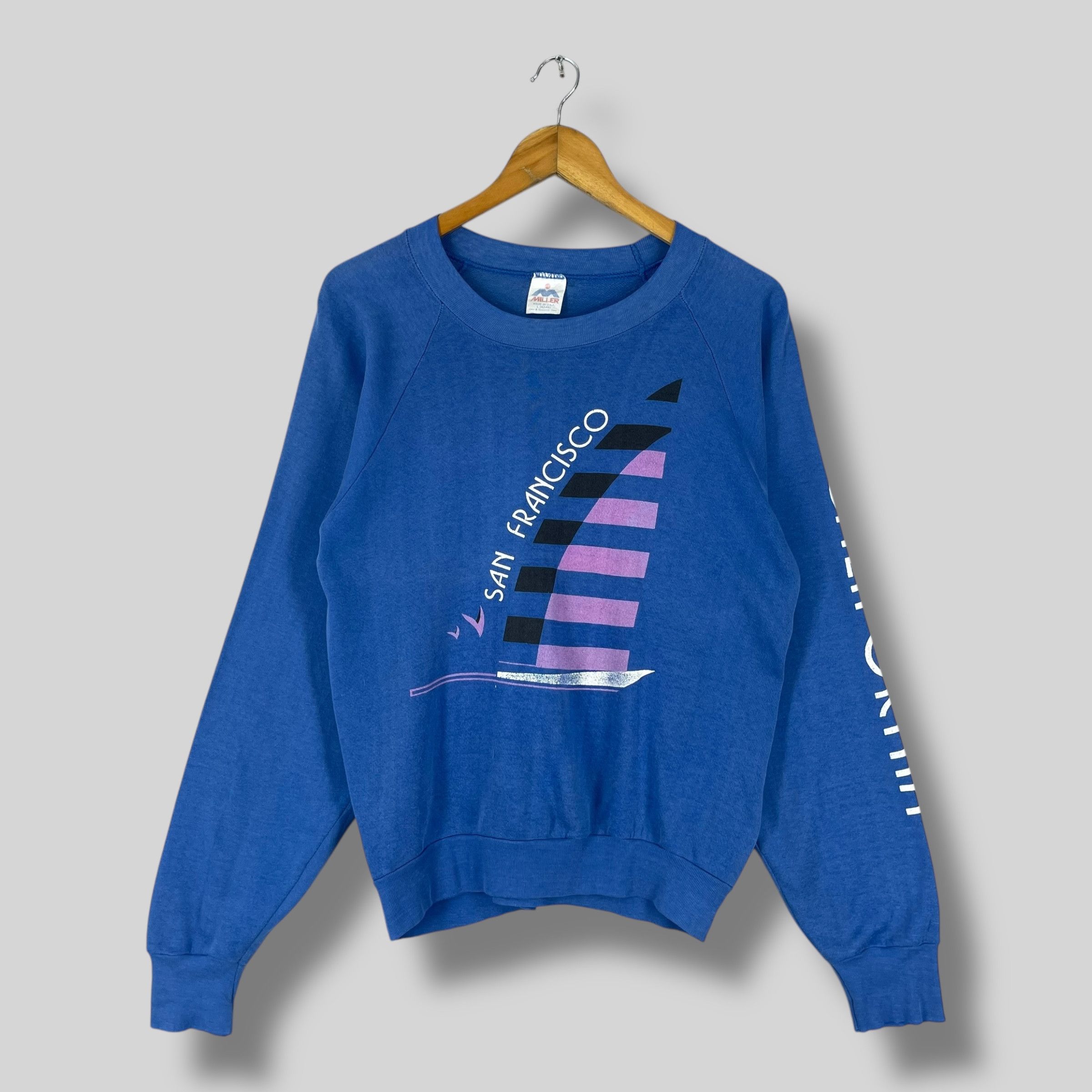 Vintage Vintage 90's SAN FRANCISO Yacht Sailing Printed Sweatshirt Size US M / EU 48-50 / 2 - 1 Thumbnail