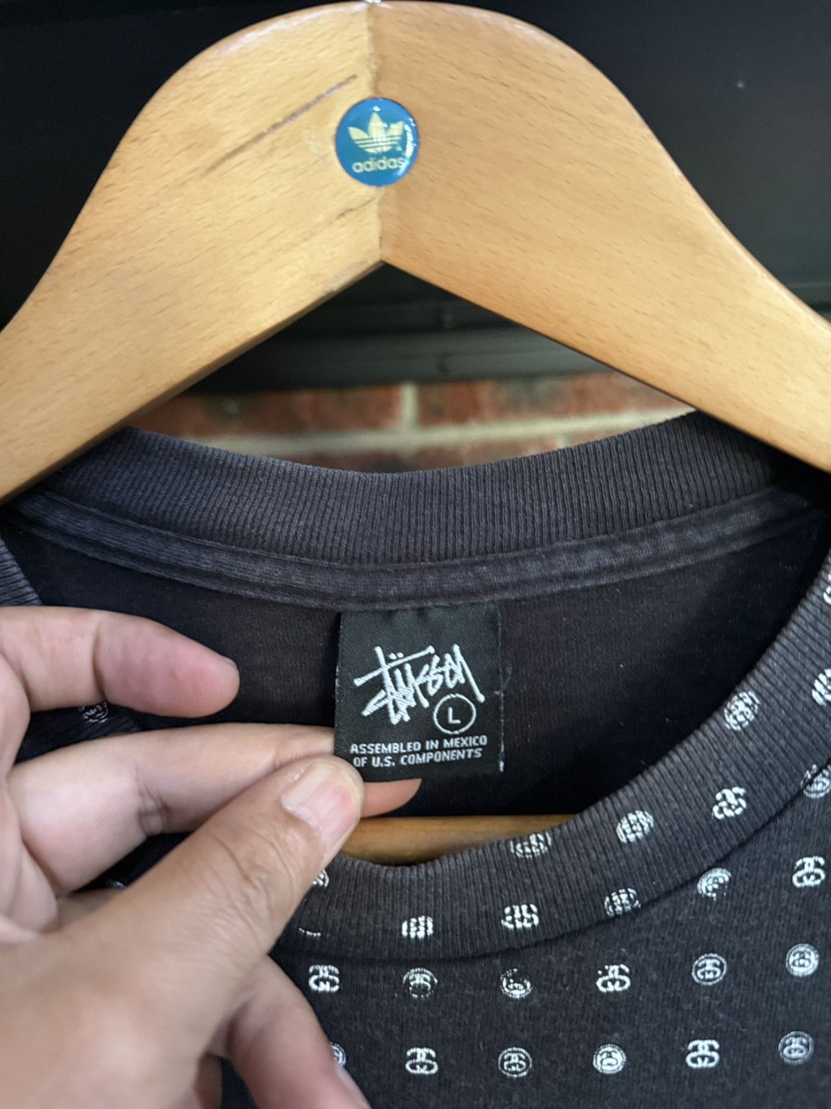 Stussy × Vintage Vintage Stussy Authentic Gear Monogram Aop Faded Tee Size US L / EU 52-54 / 3 - 4 Thumbnail