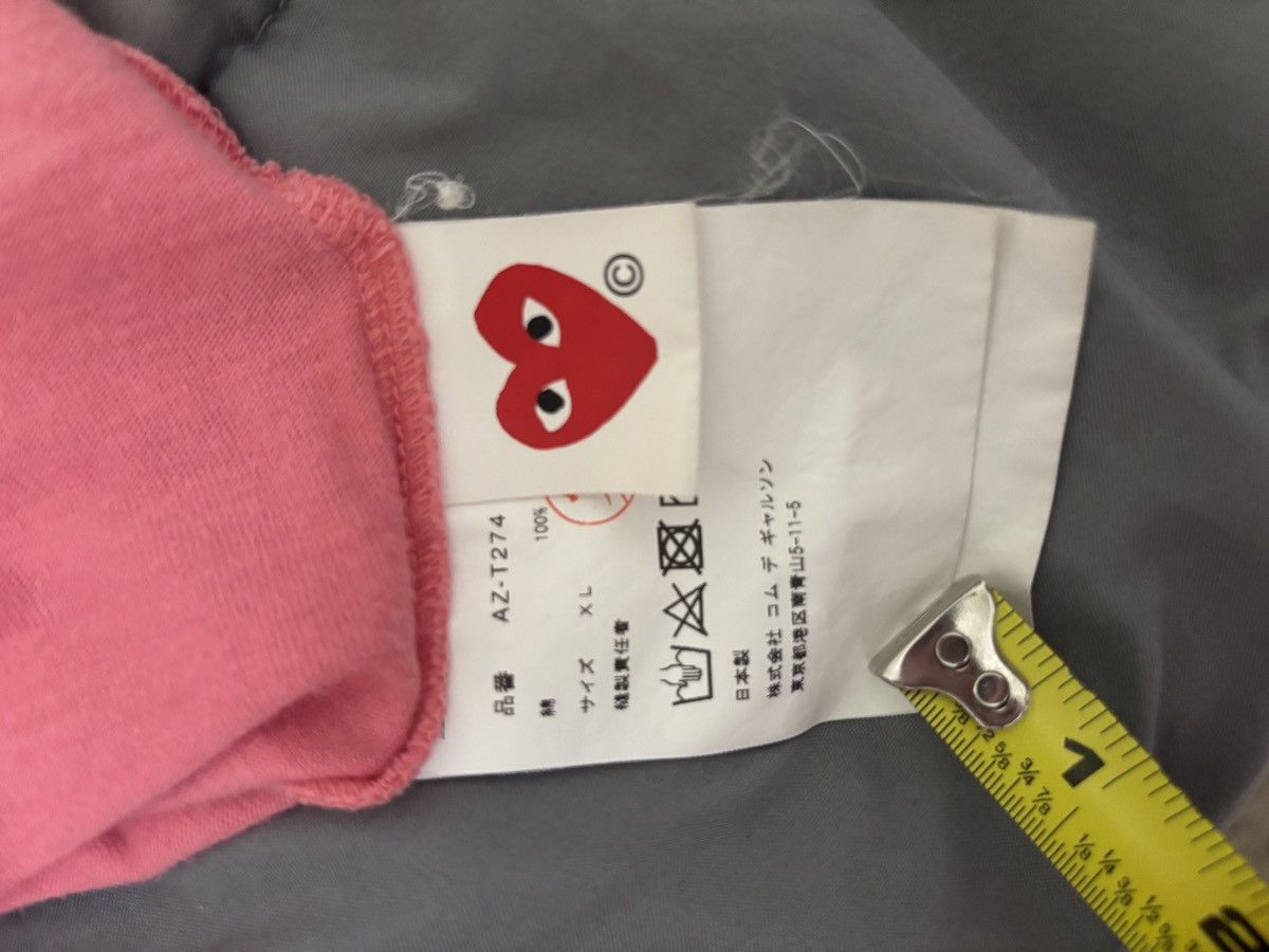 Comme des Garcons PLAY SIZE WOMENS XL (fits mens M) Pink CDG heart tee Size US M / EU 48-50 / 2 - 4 Thumbnail