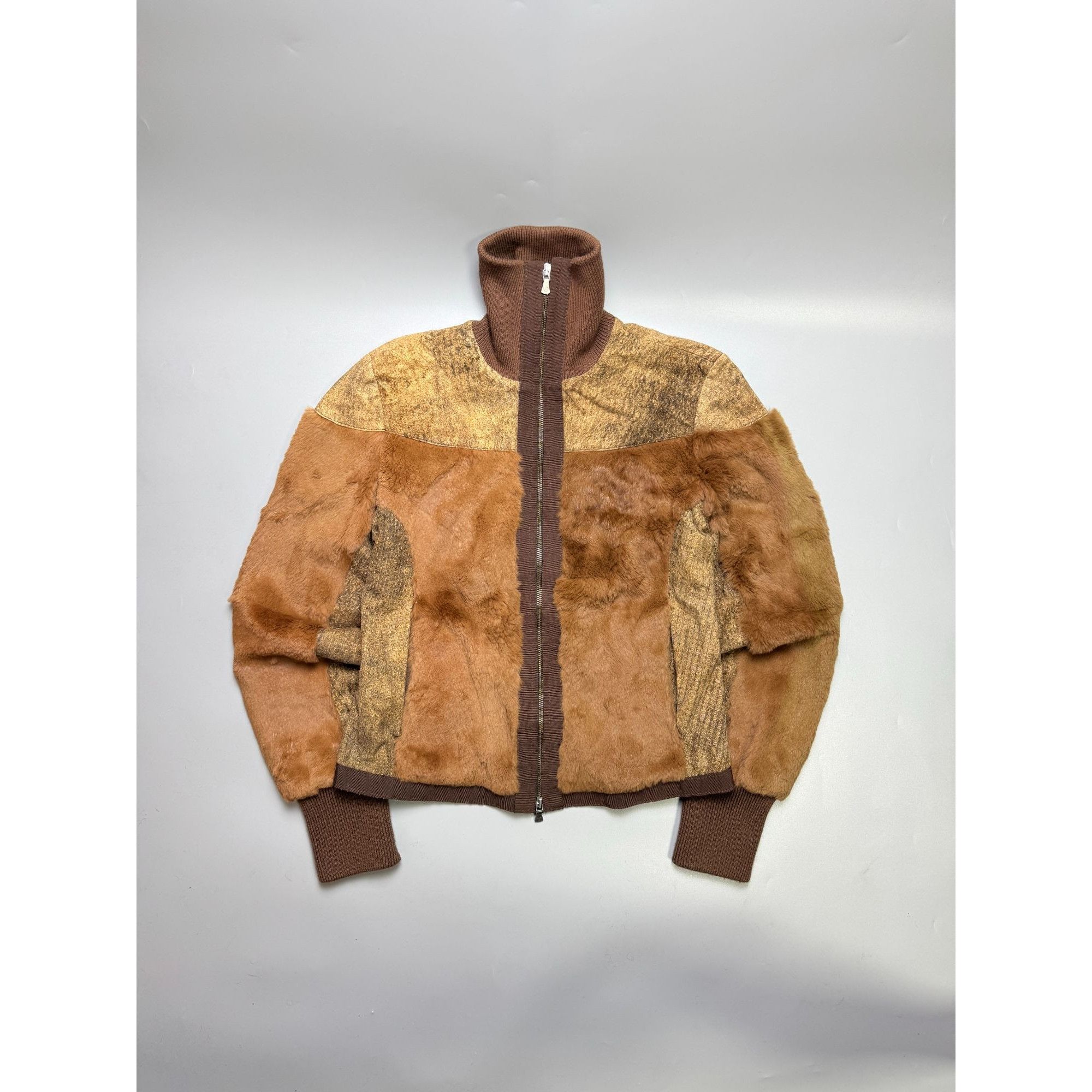 Versace Jeans Couture Versace Jeans Couture Rabbit Fur Coat (Y1126) Size L / US 10 / IT 46 - 1 Thumbnail