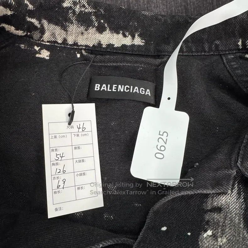 Balenciaga Balenciaga Tie-dye splatter design denim jacket Size US S / EU 44-46 / 1 - 2 Thumbnail