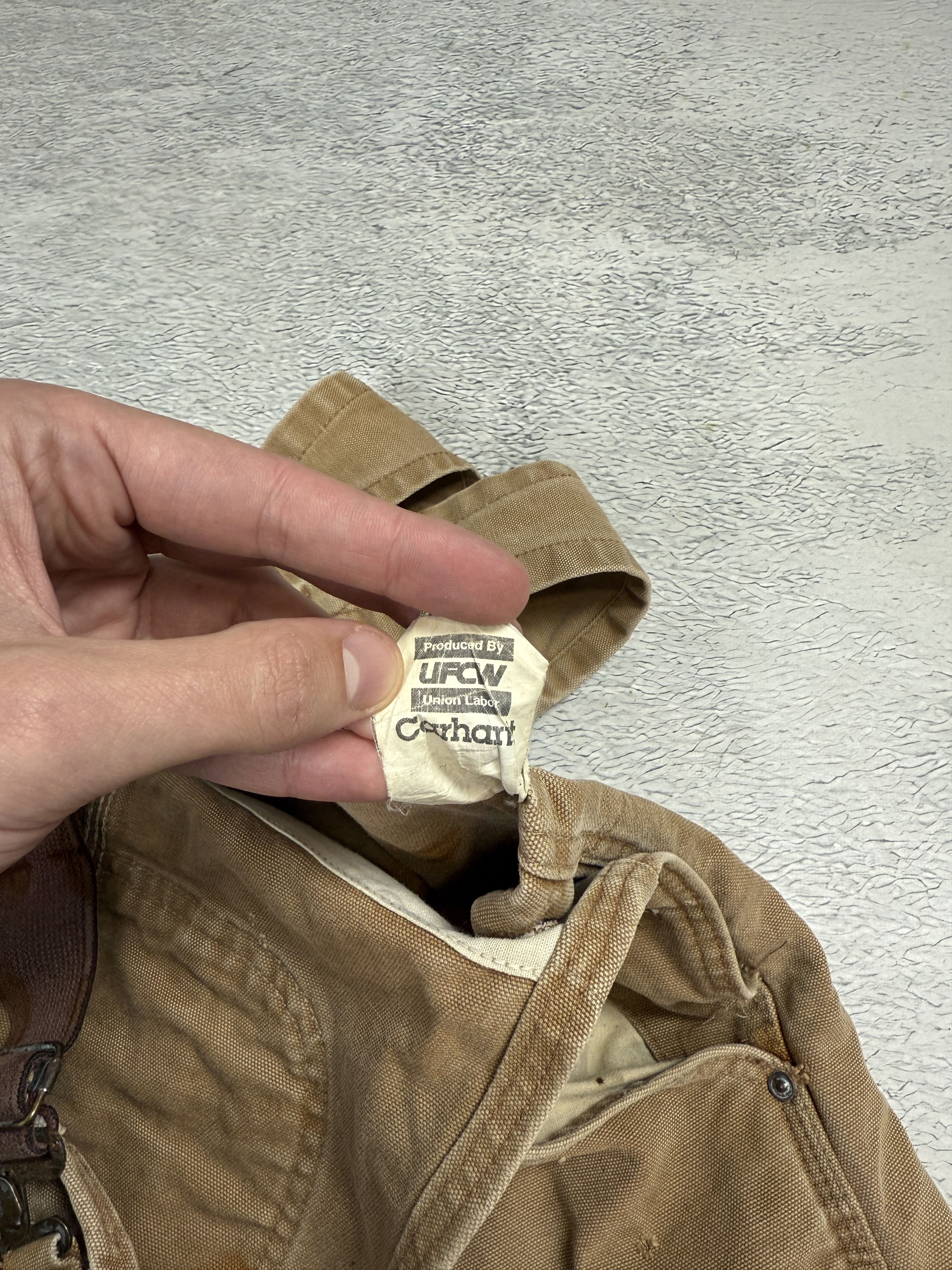 Carhartt Carhartt Vintage Overalls R02 Brown Carpenter Painted Faded Size US 32 / EU 48 - 16 Thumbnail