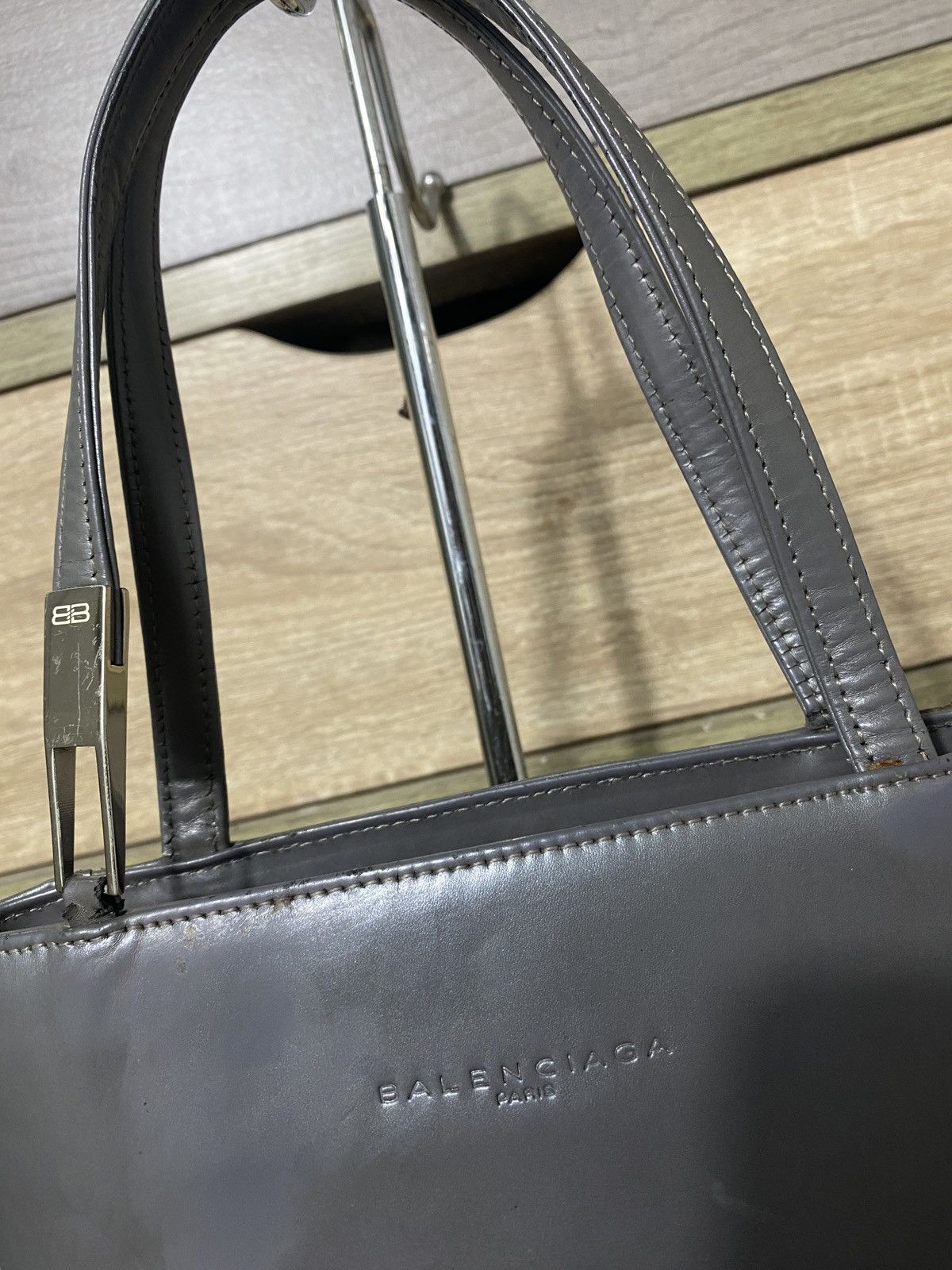 Balenciaga Vintage Balenciaga Leather Mini Totebag Size ONE SIZE - 3 Thumbnail