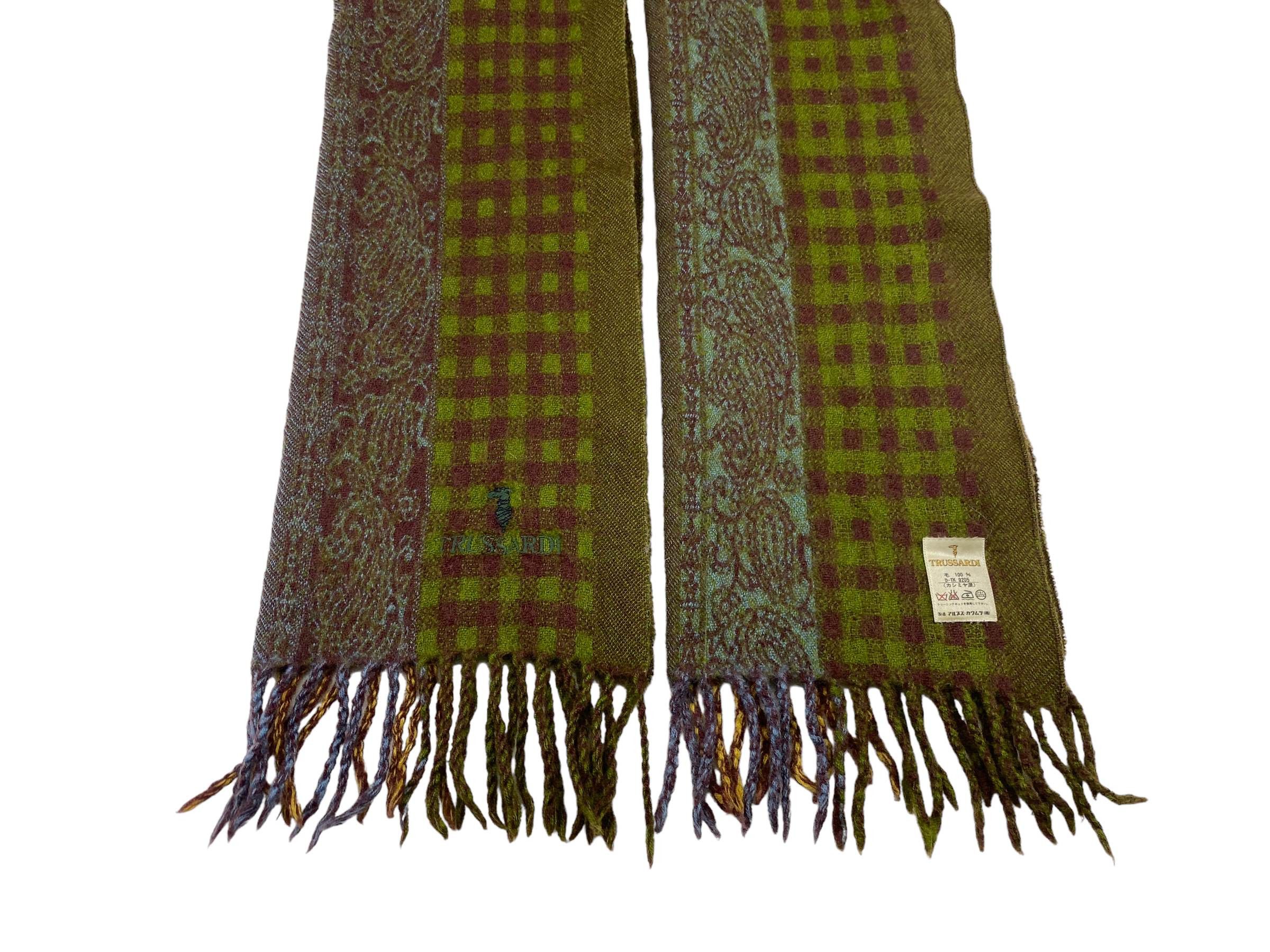 Trussardi × Vintage Trussardi scarf Wool Vintage Scarves Made in Japan Size ONE SIZE - 7 Thumbnail