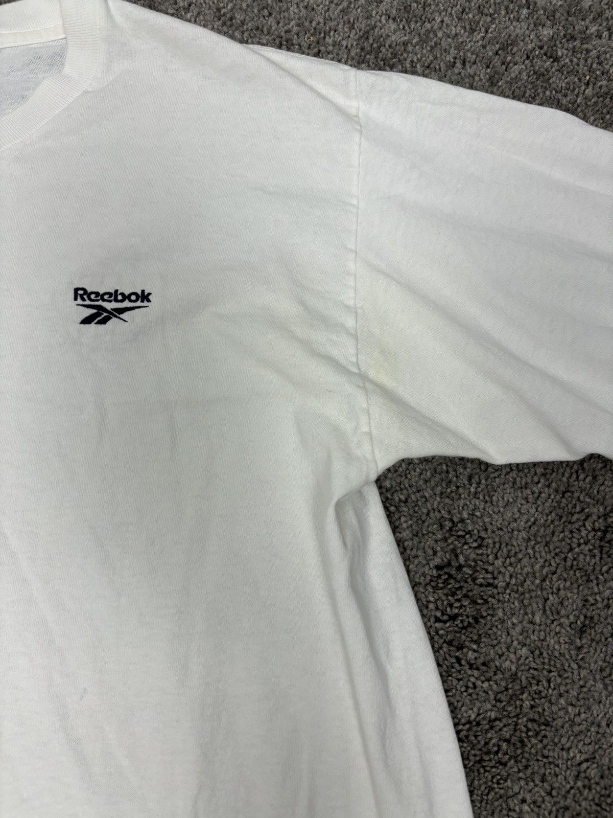 Reebok × Vintage Vintage 90s white reebok long sleeve tshirt Size US L / EU 52-54 / 3 - 3 Thumbnail