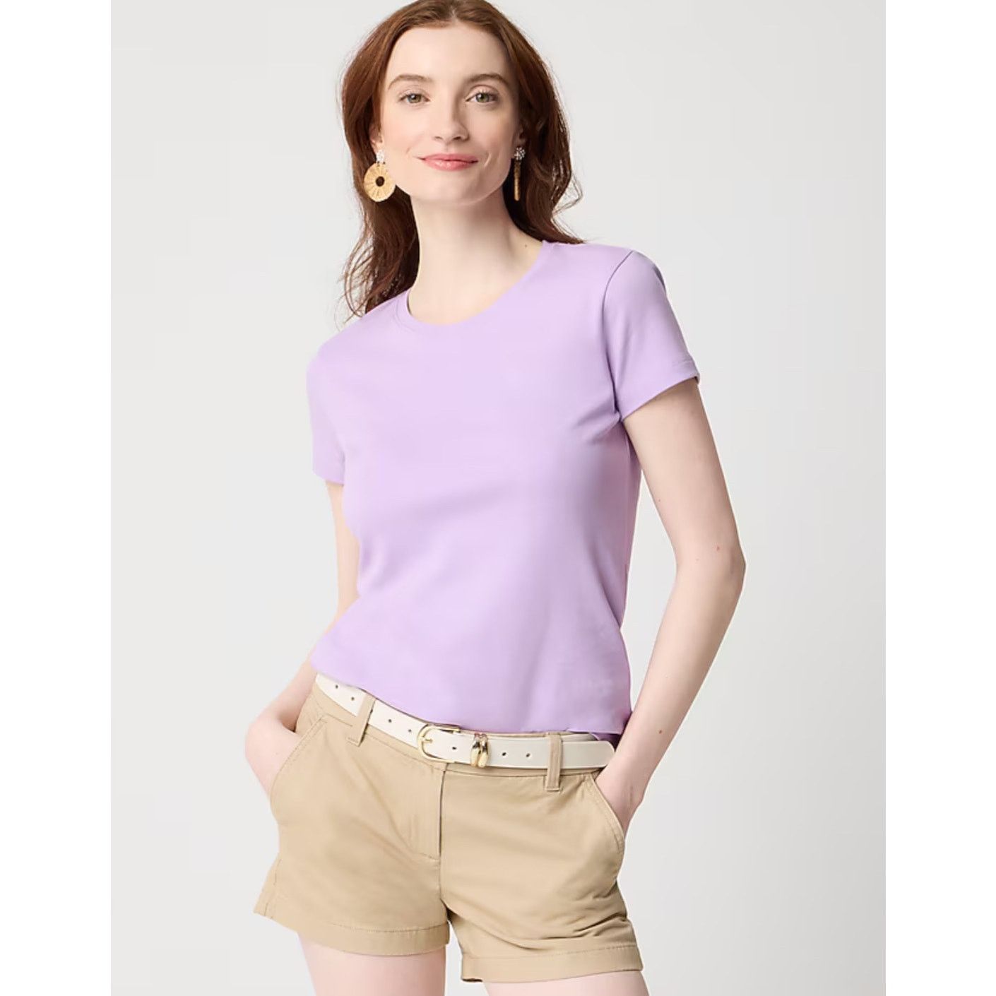 J.Crew NWT J.Crew Short Sleeve Crewneck T-Shirt Purple Size Medium Size M / US 6-8 / IT 42-44 - 1 Thumbnail