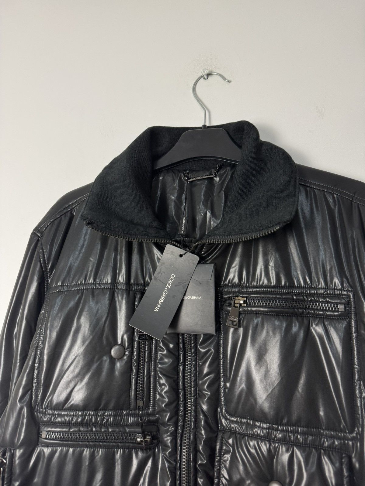 Dolce & Gabbana BNWT Dolce & Gabbana Coated Multi-Pocket Bomber Jacket Black Size US M / EU 48-50 / 2 - 3 Thumbnail