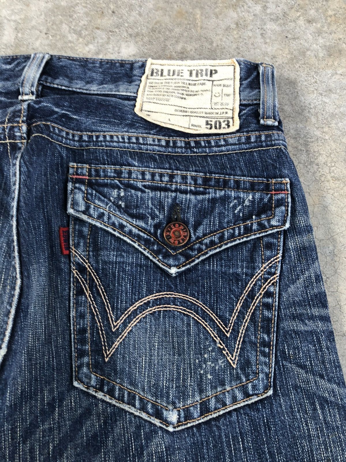 Who Decides War Edwin 503 Flared Jeans Bootcut Distressed Jeans Size US 34 / EU 50 - 17 Thumbnail