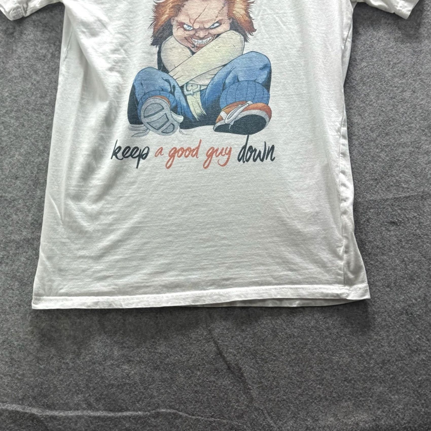 Vintage Chucky Child's Play Graphic Tee Shirt Mens M White Crewneck Cotton Tagless Size US M / EU 48-50 / 2 - 2 Thumbnail