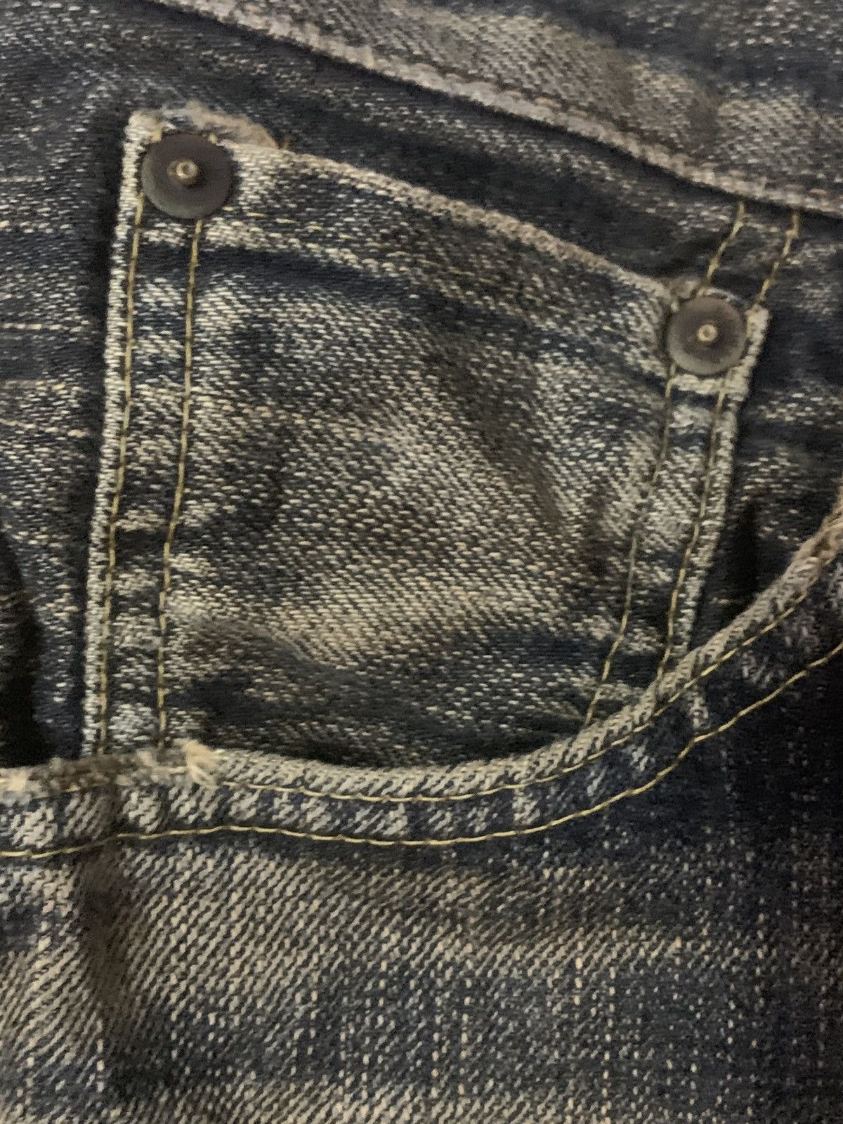 Edwin Edwin 505ZX Flare Distressed Denim Selvedge Jeans Size US 31 - 4 Thumbnail