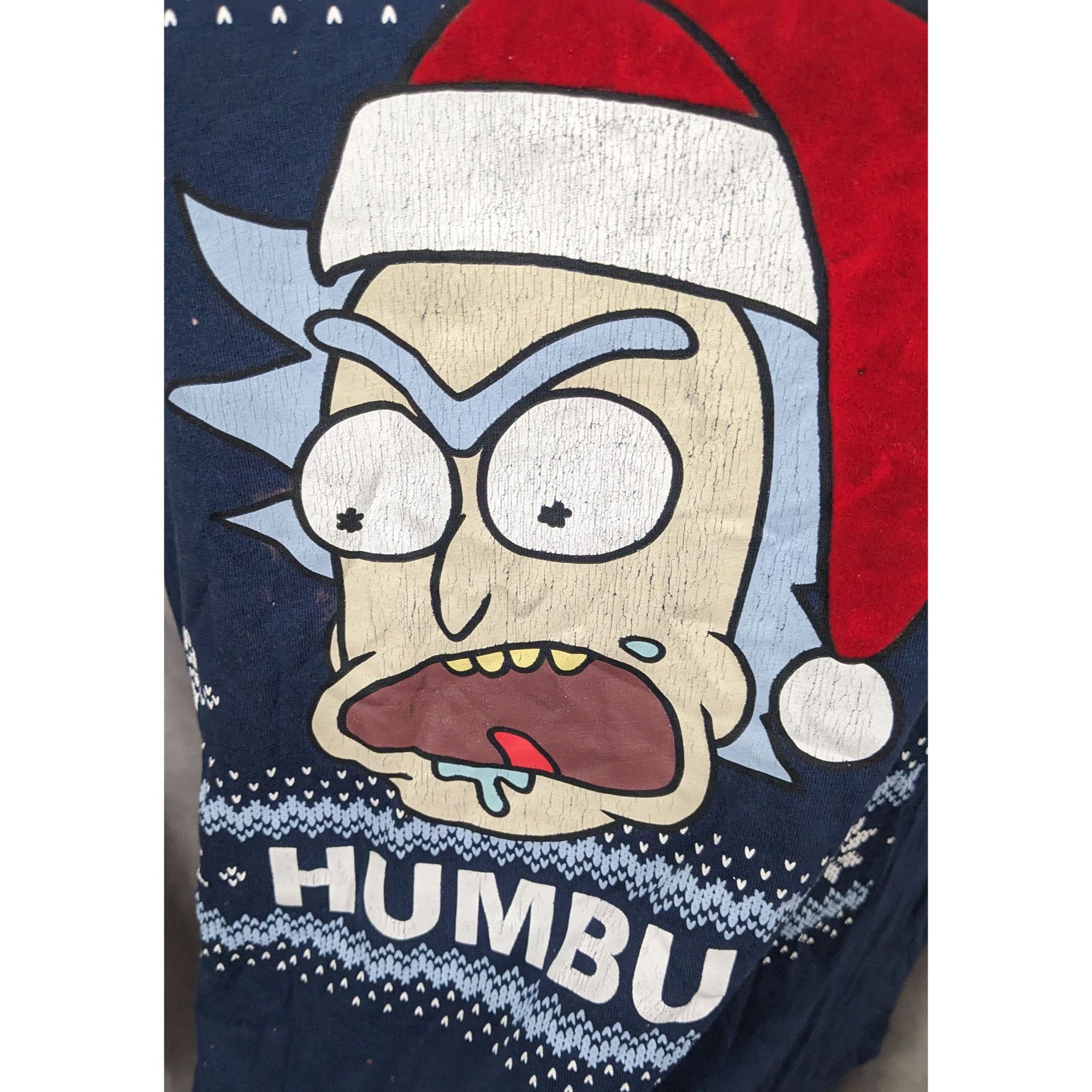 Other Rick & Morty Bah Humbug Blue Christmas Tee Size US L / EU 52-54 / 3 - 8 Thumbnail