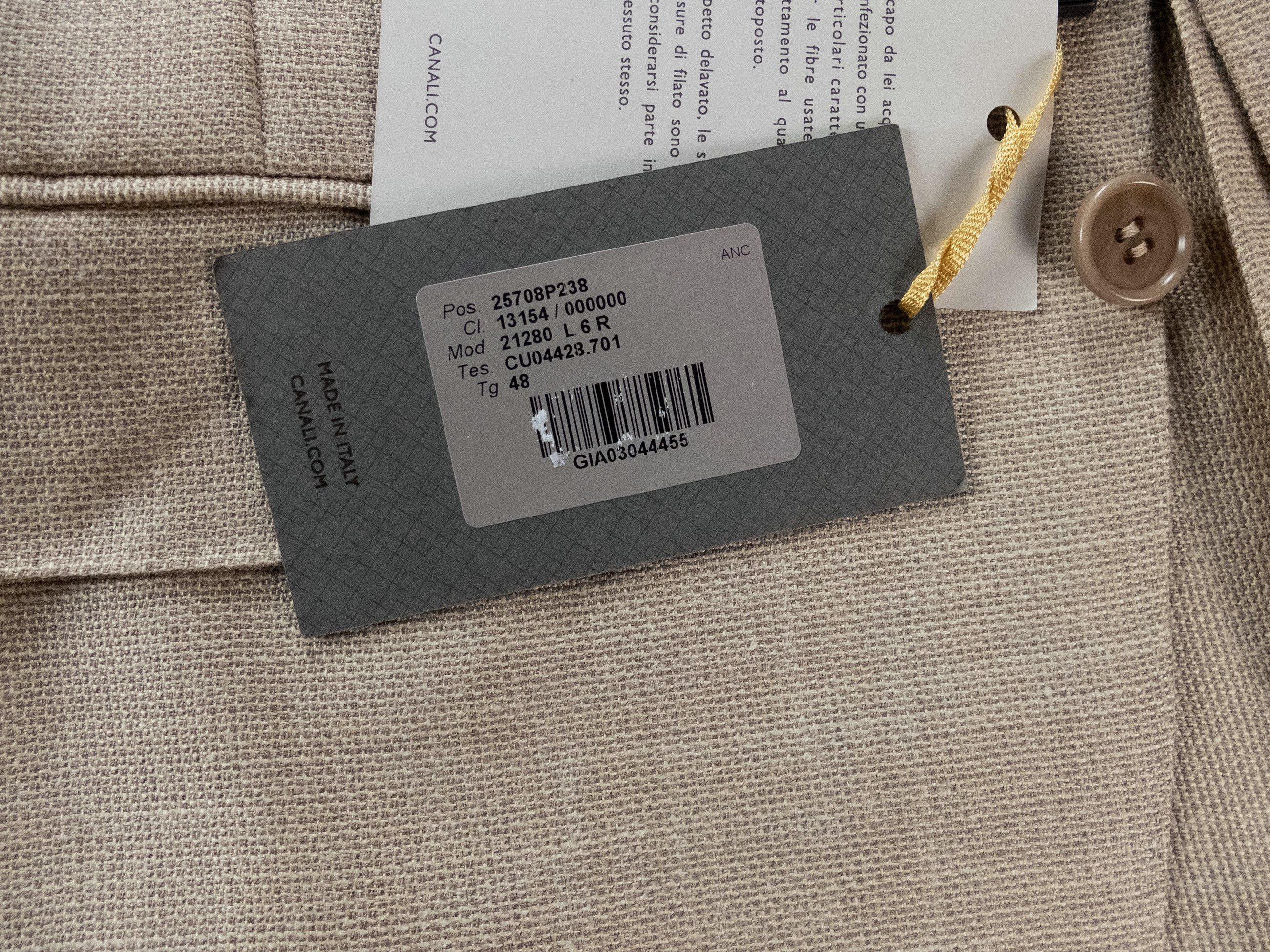 Canali CANALI beige wool silk linen blazer jacket Size 38 US / 48 Size 38R - 6 Thumbnail