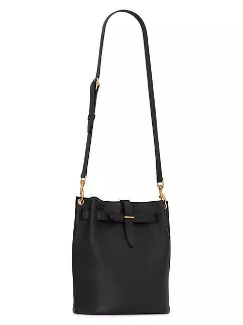 Saint Laurent Paris o1b1hav110225 Size: OS/ Boucle Bucket Leather Bag in Black Size ONE SIZE - 4 Thumbnail