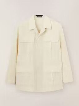 image of Loro Piana O1W1Db11223 Mojave Jacket In Butter Cream, Men's (Size Small)