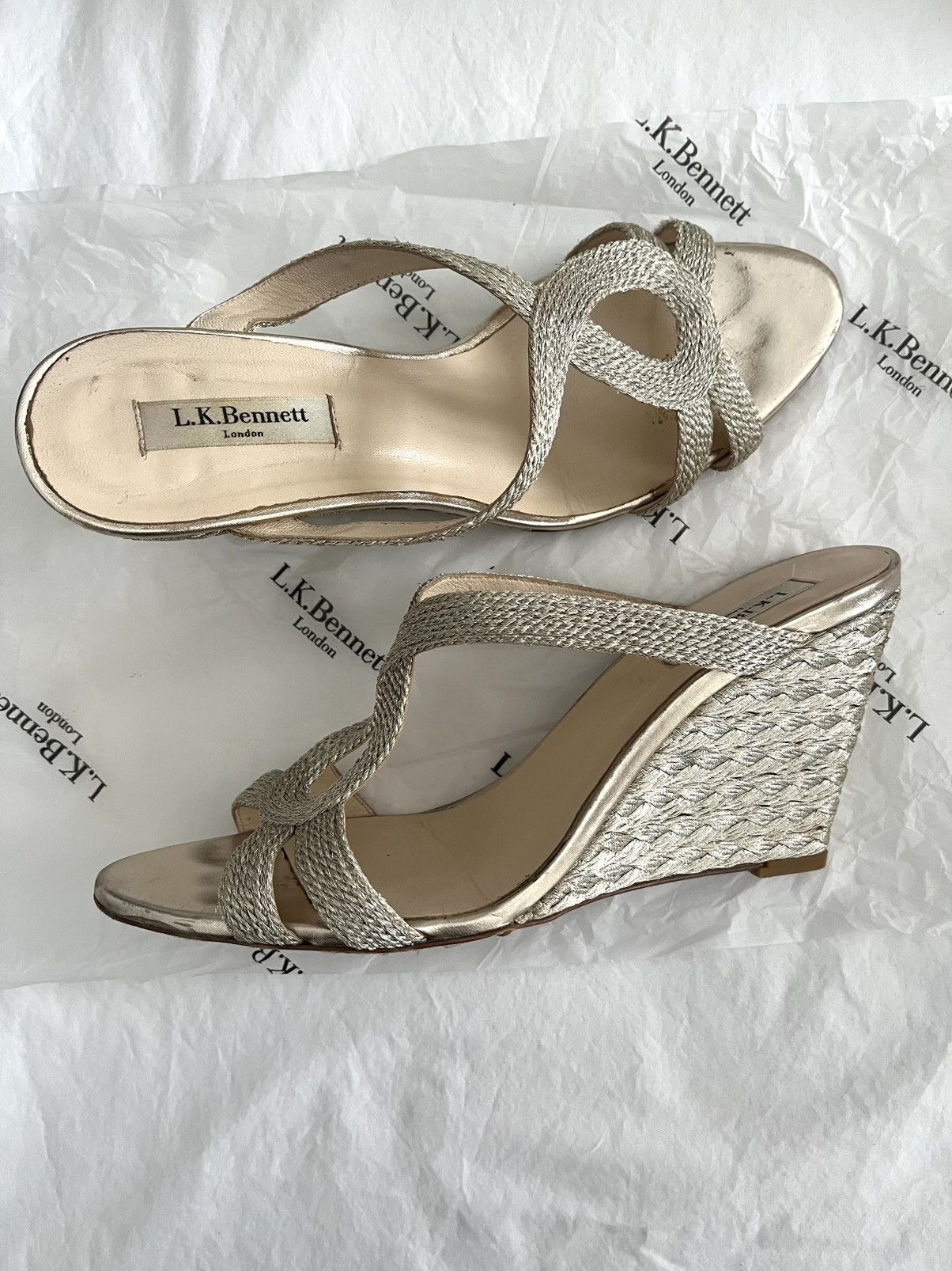 LK Bennett LK Bennett Silver Sandal Size US 11 / IT 41 - 1 Thumbnail