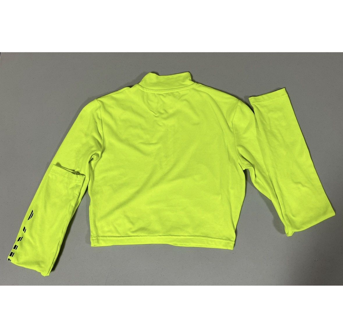 Somar Neon Lime Green Quarter-Zip Long Sleeve Top Tee T-Shirt XS 💚 Size XS / US 0-2 / IT 36-38 - 2 Thumbnail