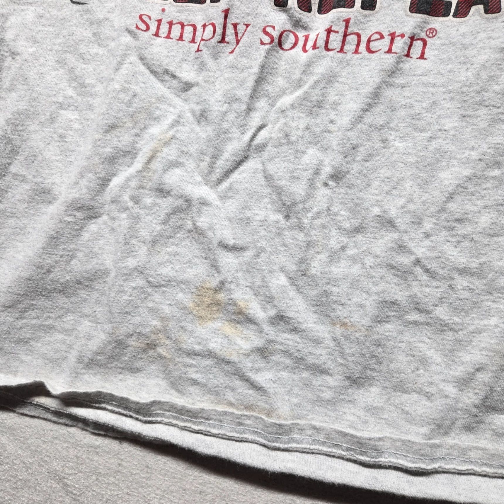 Vintage Simply Southern Shirt Long Sleeve Adult L Gray Graphic T-Shirt - Women - Spring, Fall - Basic Casual Tee Size L / US 10 / IT 46 - 3 Thumbnail