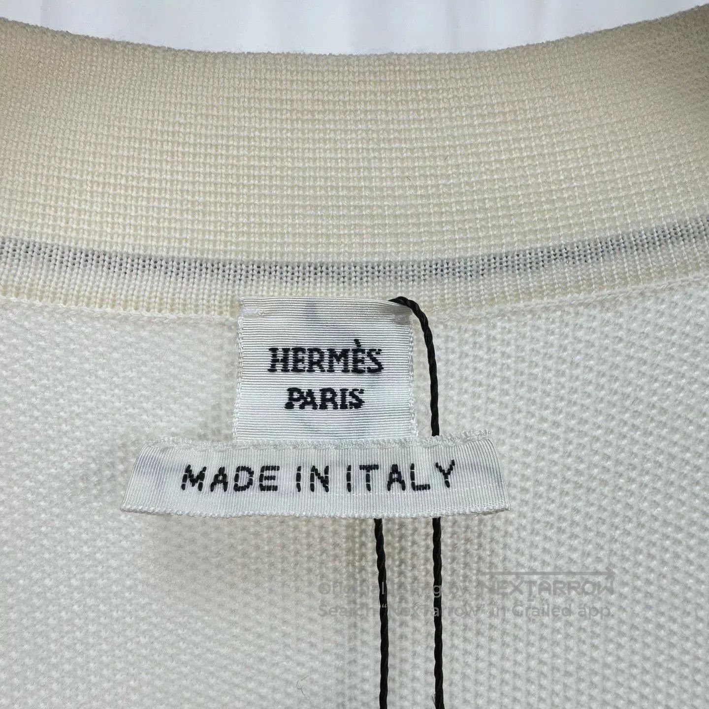 Hermes Hermes Cream Wool Knit Cardigan w/ Pendant. Size XS / US 0-2 / IT 36-38 - 6 Thumbnail