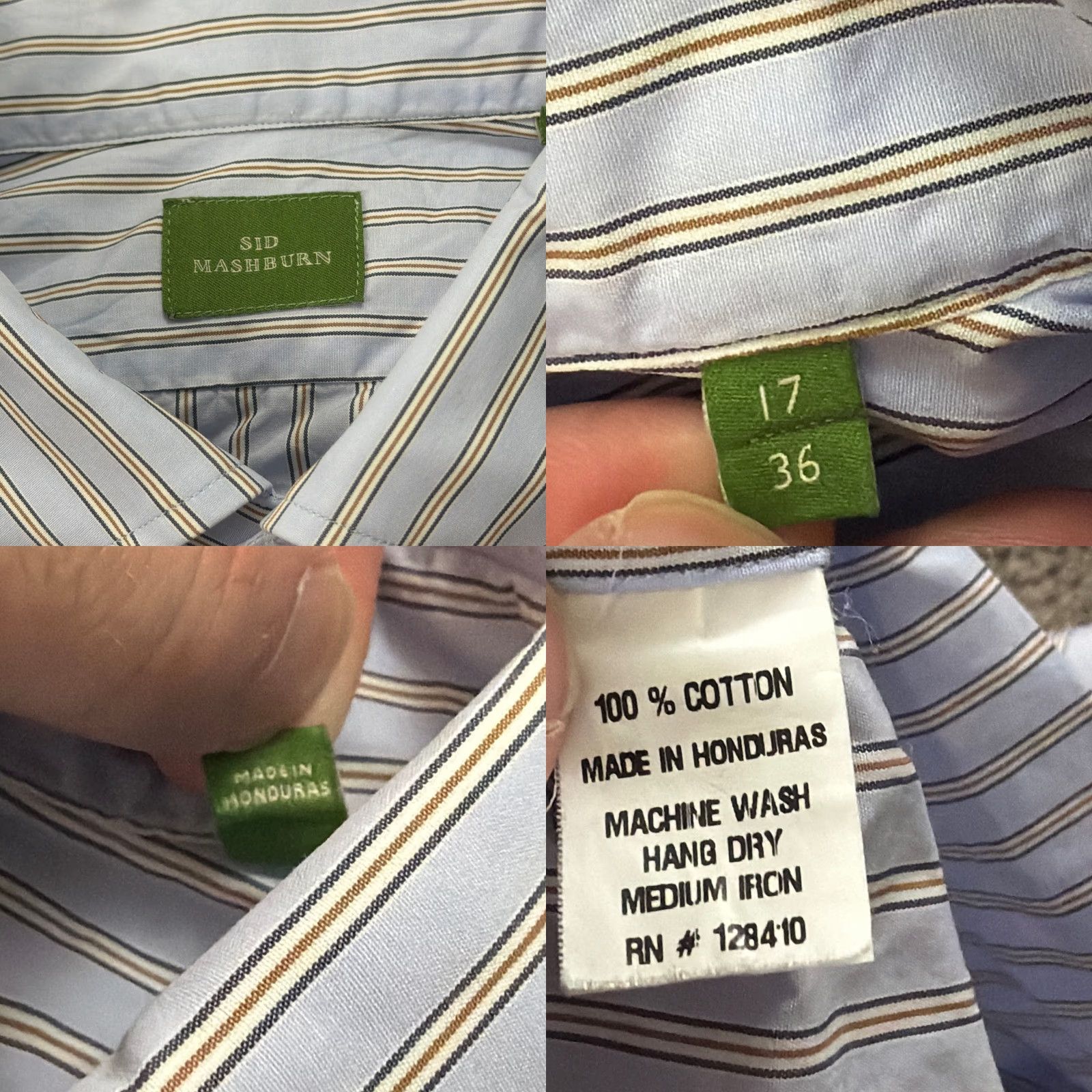 Sid Mashburn Sid Mashburn Shirt Mens XL Blue Stripe Long Sleeve Pocket 100% Cotton Button-Up Casual Bboy? Size US XL / EU 56 / 4 - 9 Thumbnail