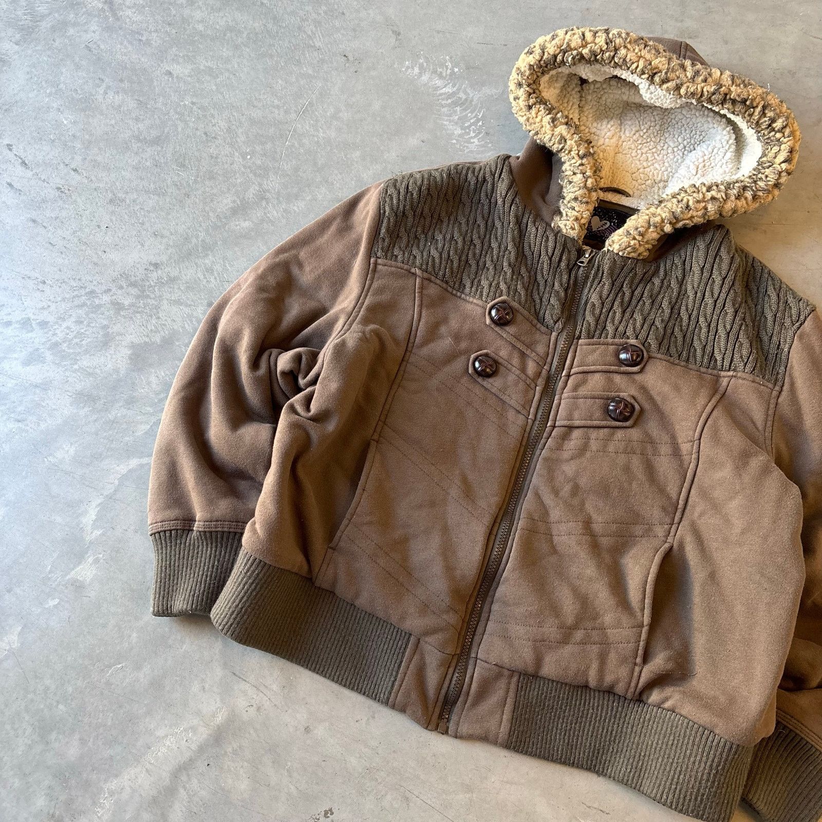 Vintage y2k brown earthtone fur jacket Size US S / EU 44-46 / 1 - 2 Thumbnail