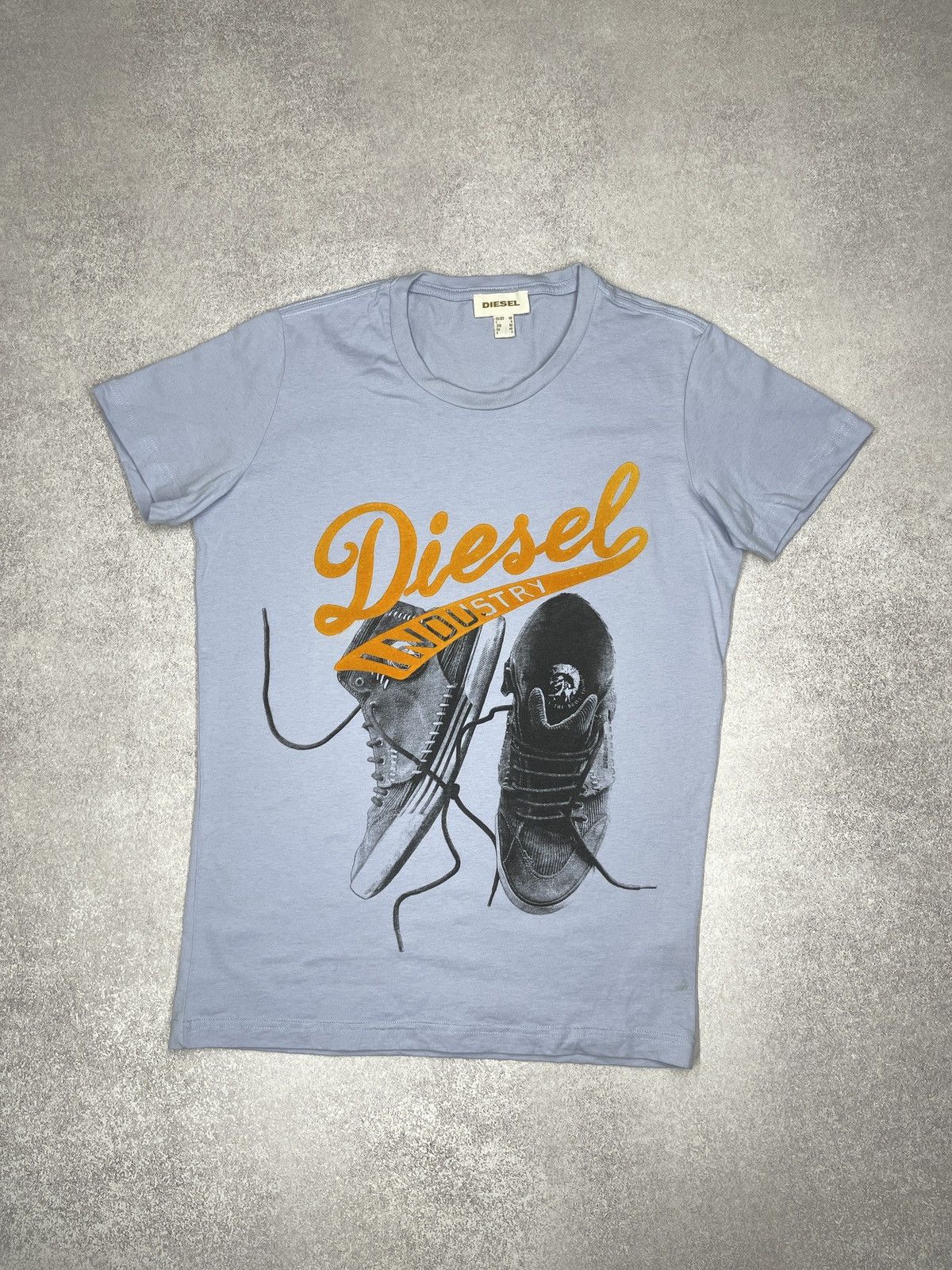 Diesel Diesel Industry Logo Sneakers Print T-Shirt Blue Big Logo Size US M / EU 48-50 / 2 - 2 Thumbnail